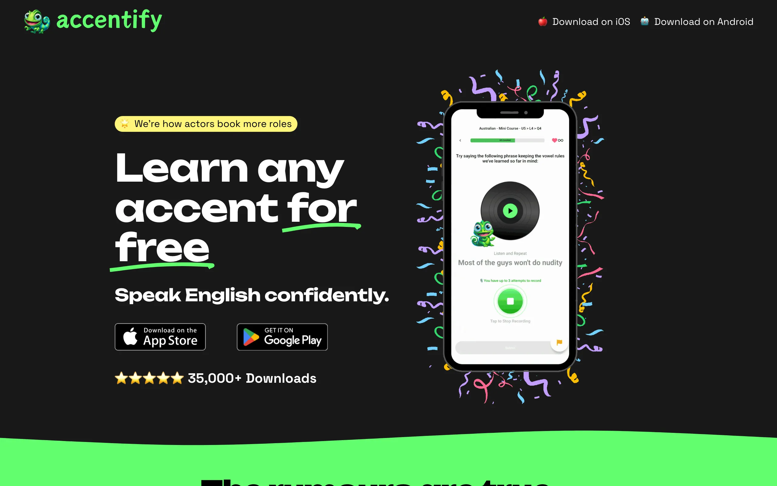 Screenshot of Accentify | Learn Any Accent