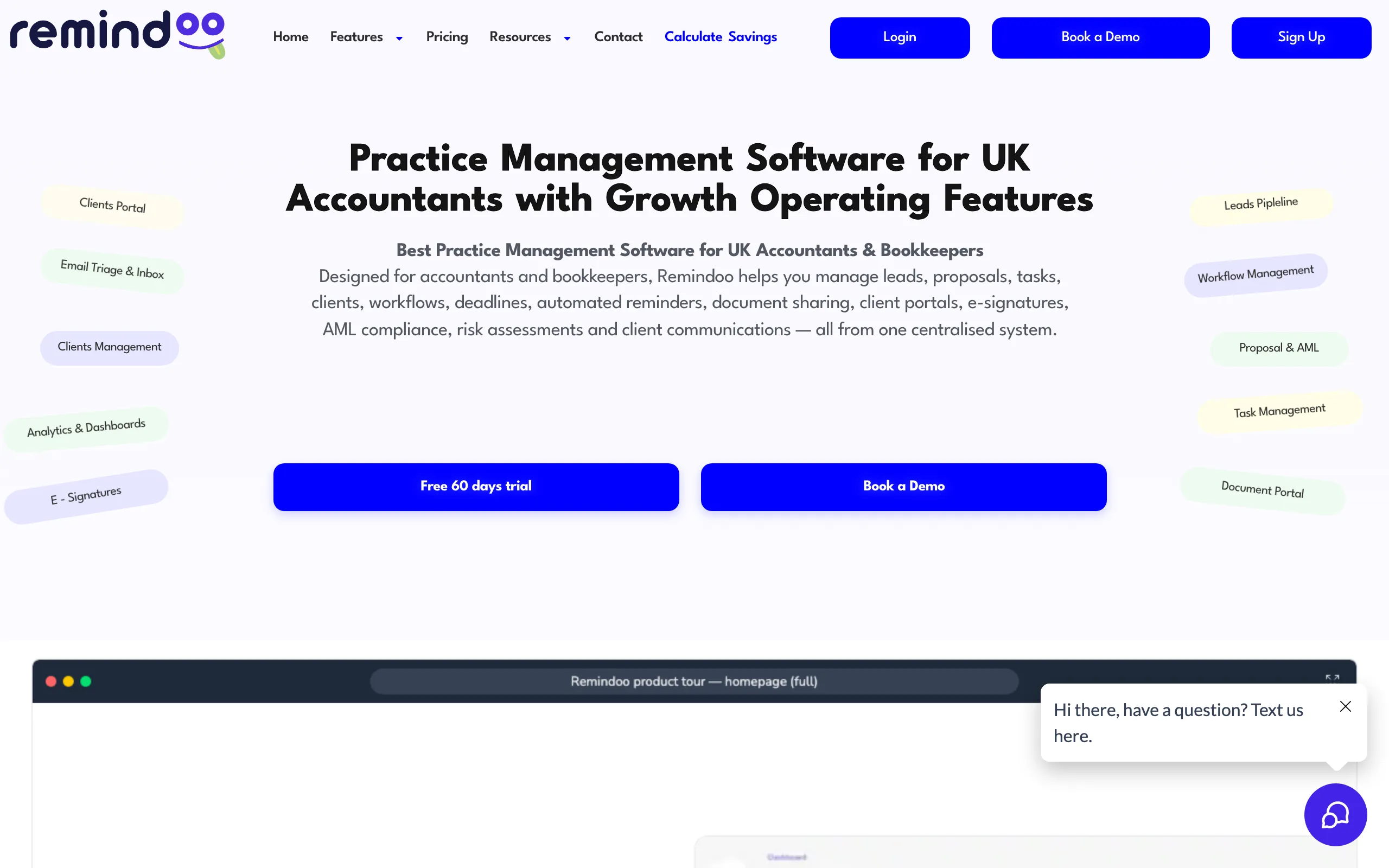 Screenshot of Accounting Practice Management Software UK - Remindoo
