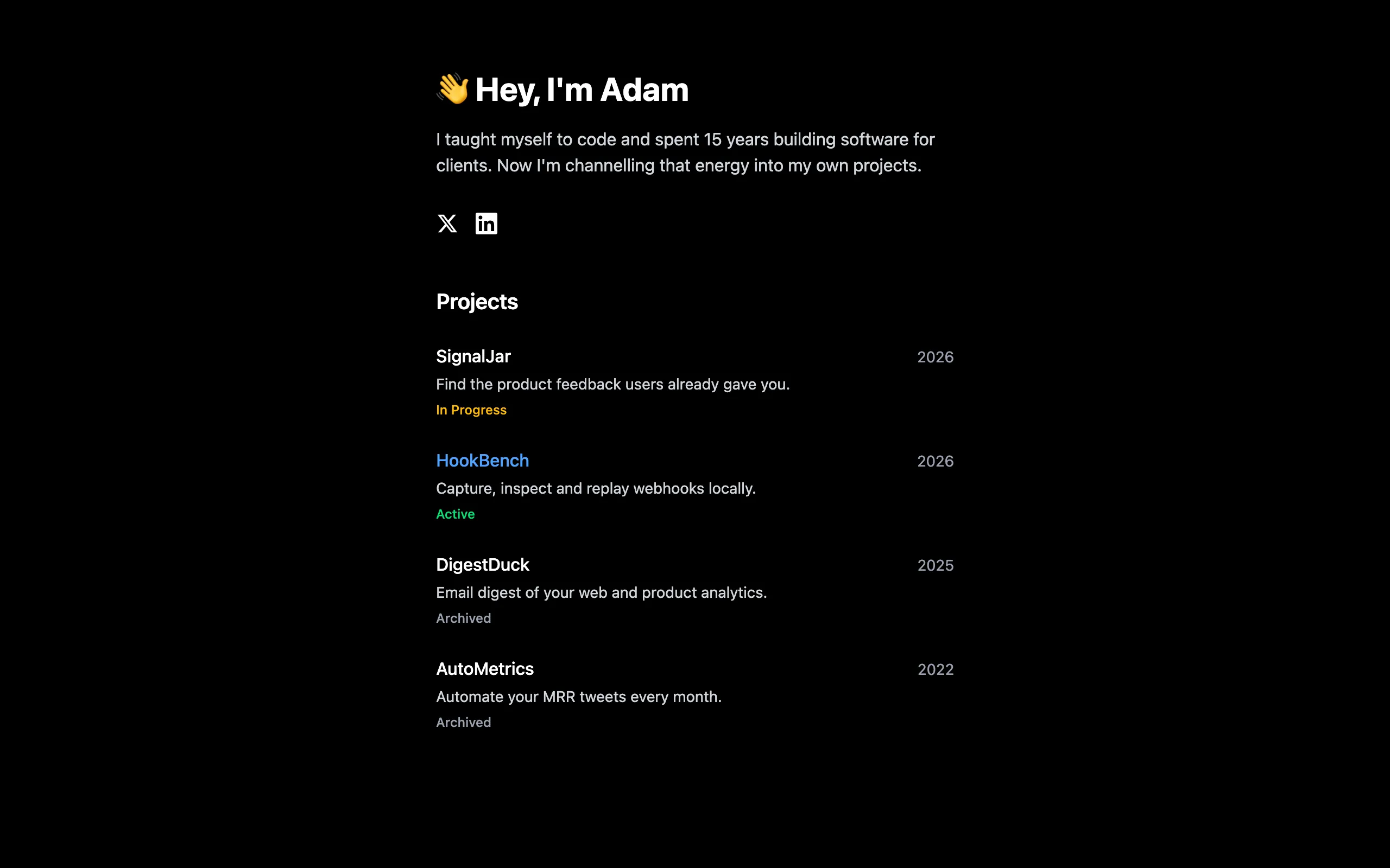 Screenshot of adcx