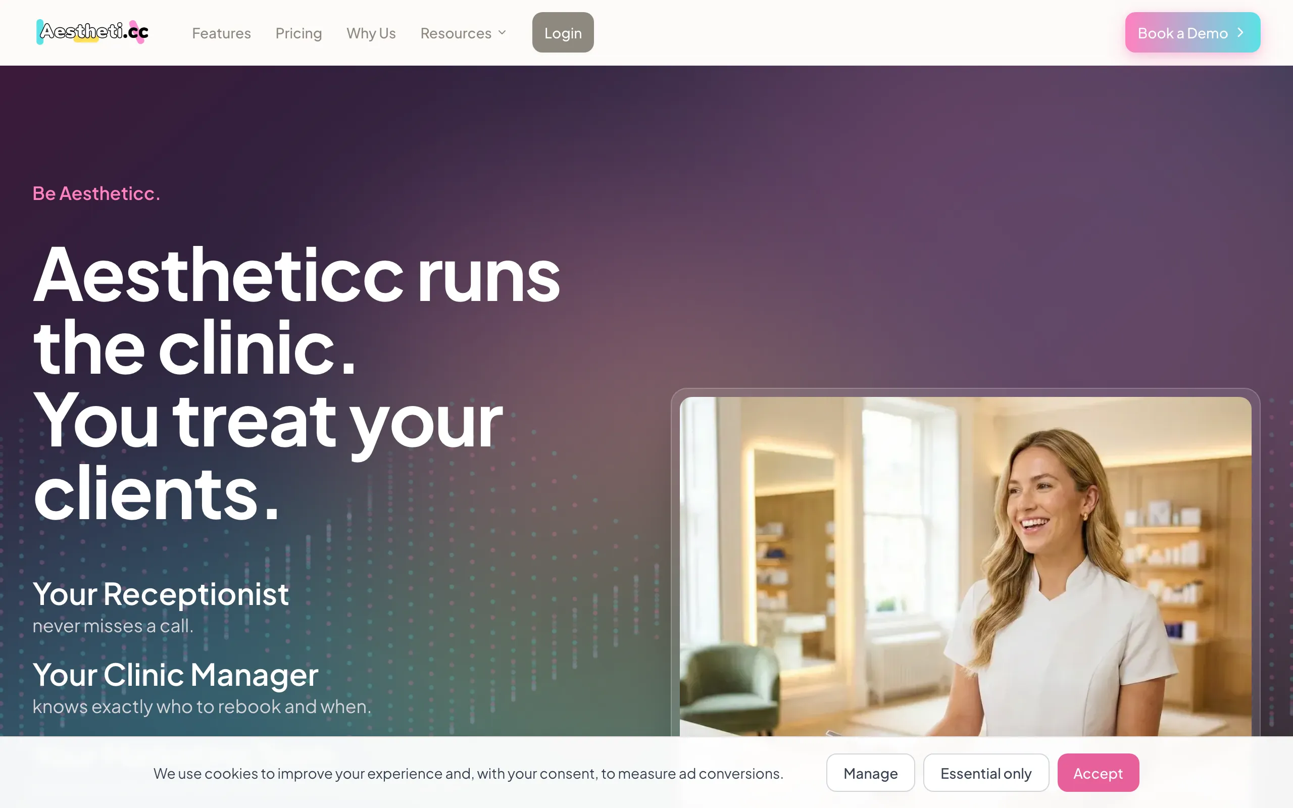 Screenshot of Aestheticc: The UK's Most Advanced Aesthetic Clinic Platform | Aestheticc
