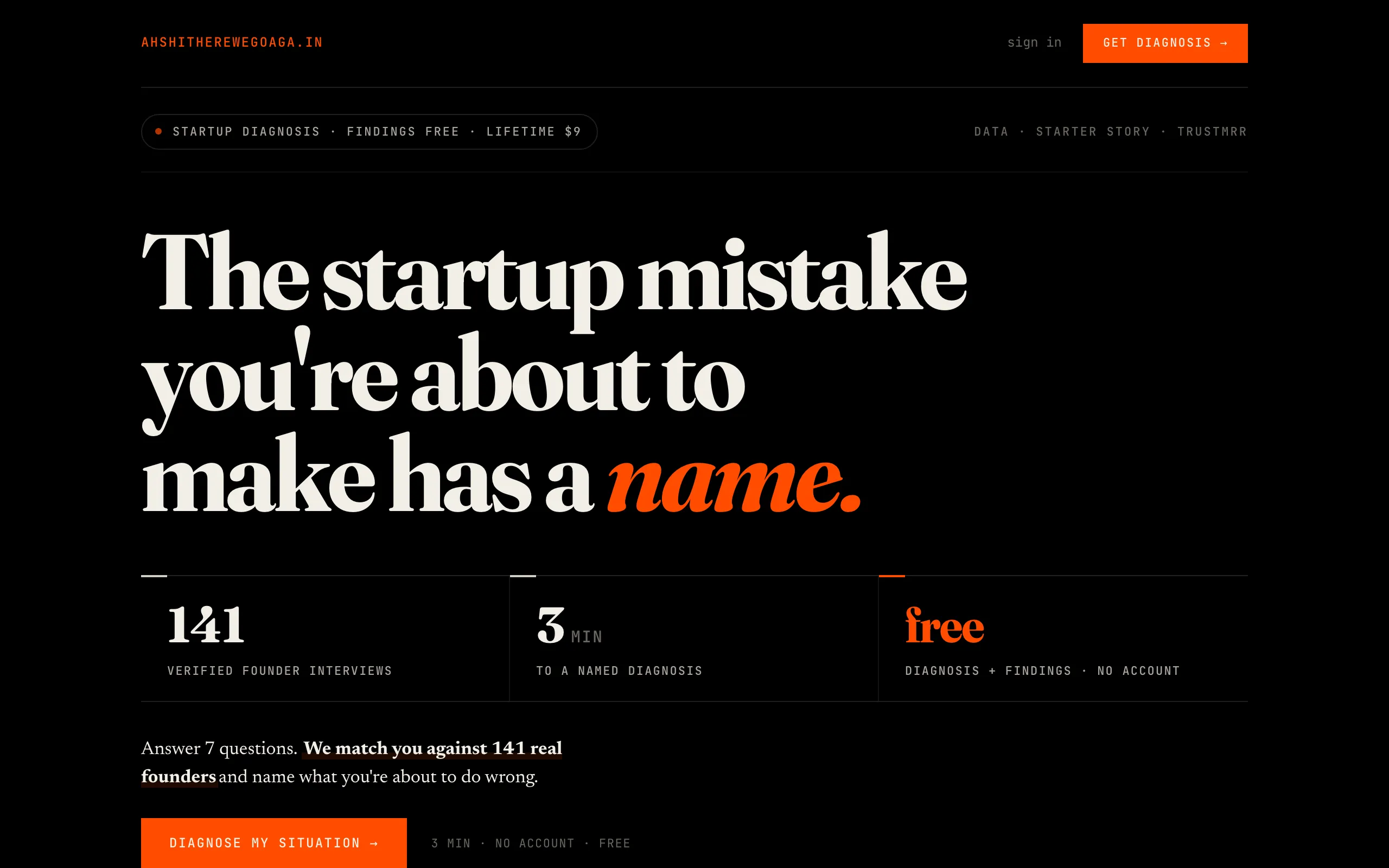 Screenshot of Ah Shit Here We Go Again — Startup Diagnosis for Serial Founders