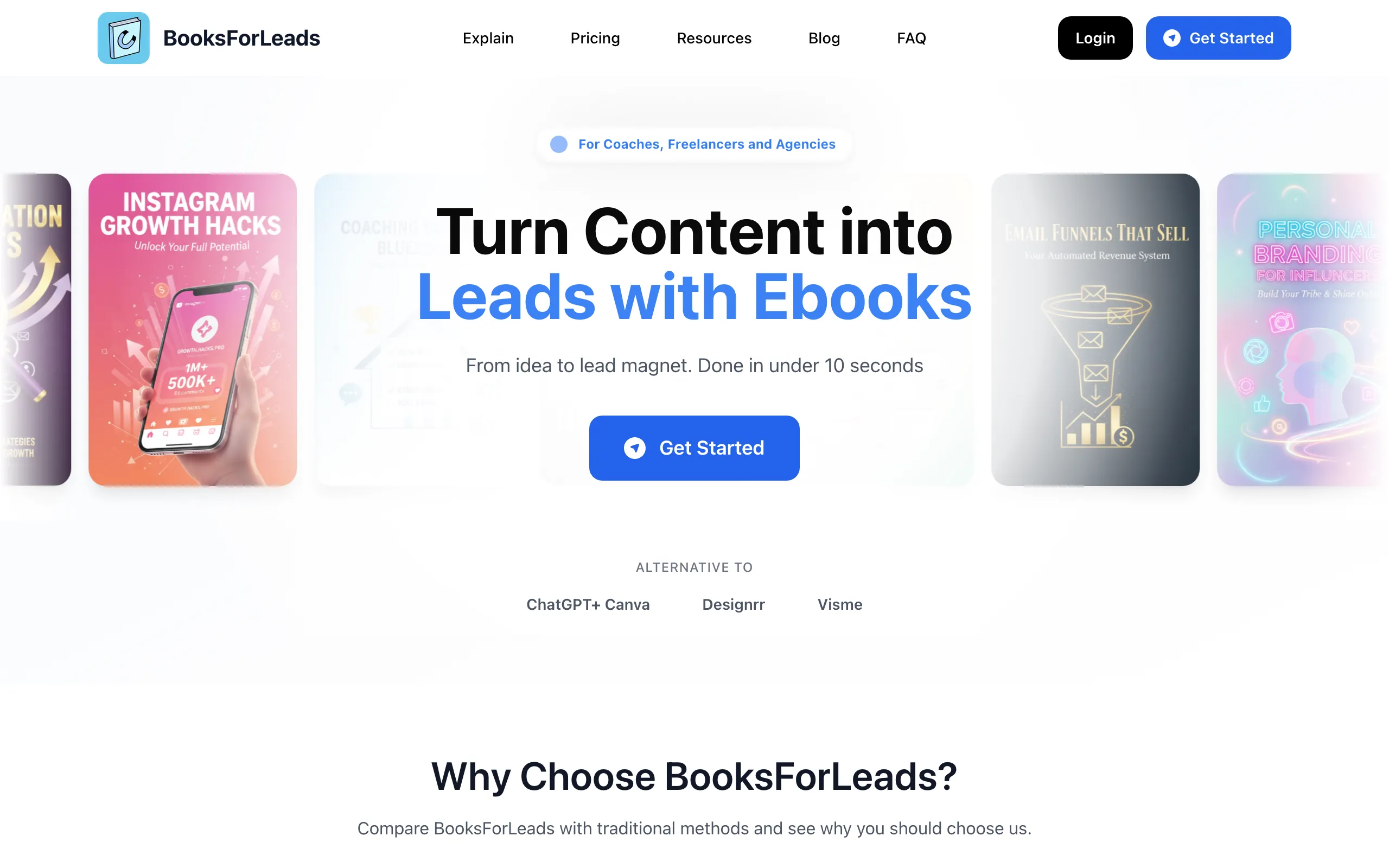 Screenshot of AI-Powered eBook Creation &amp; Lead Generation Platform | BooksForLeads