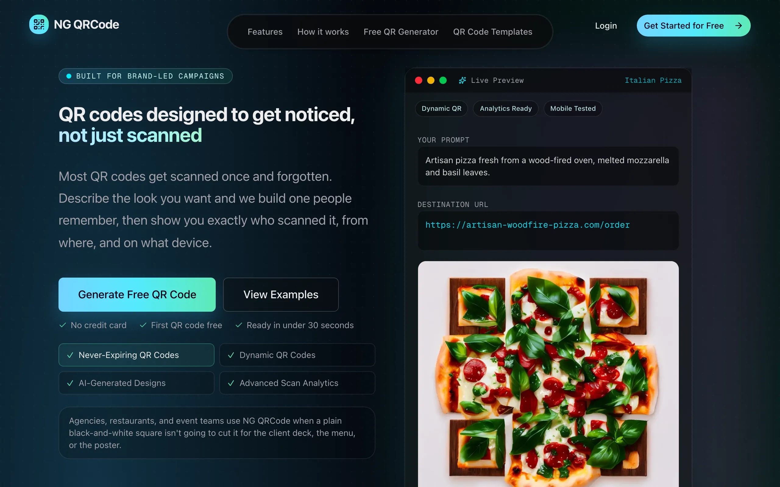 Screenshot of AI QR Code Generator | NG QRCode