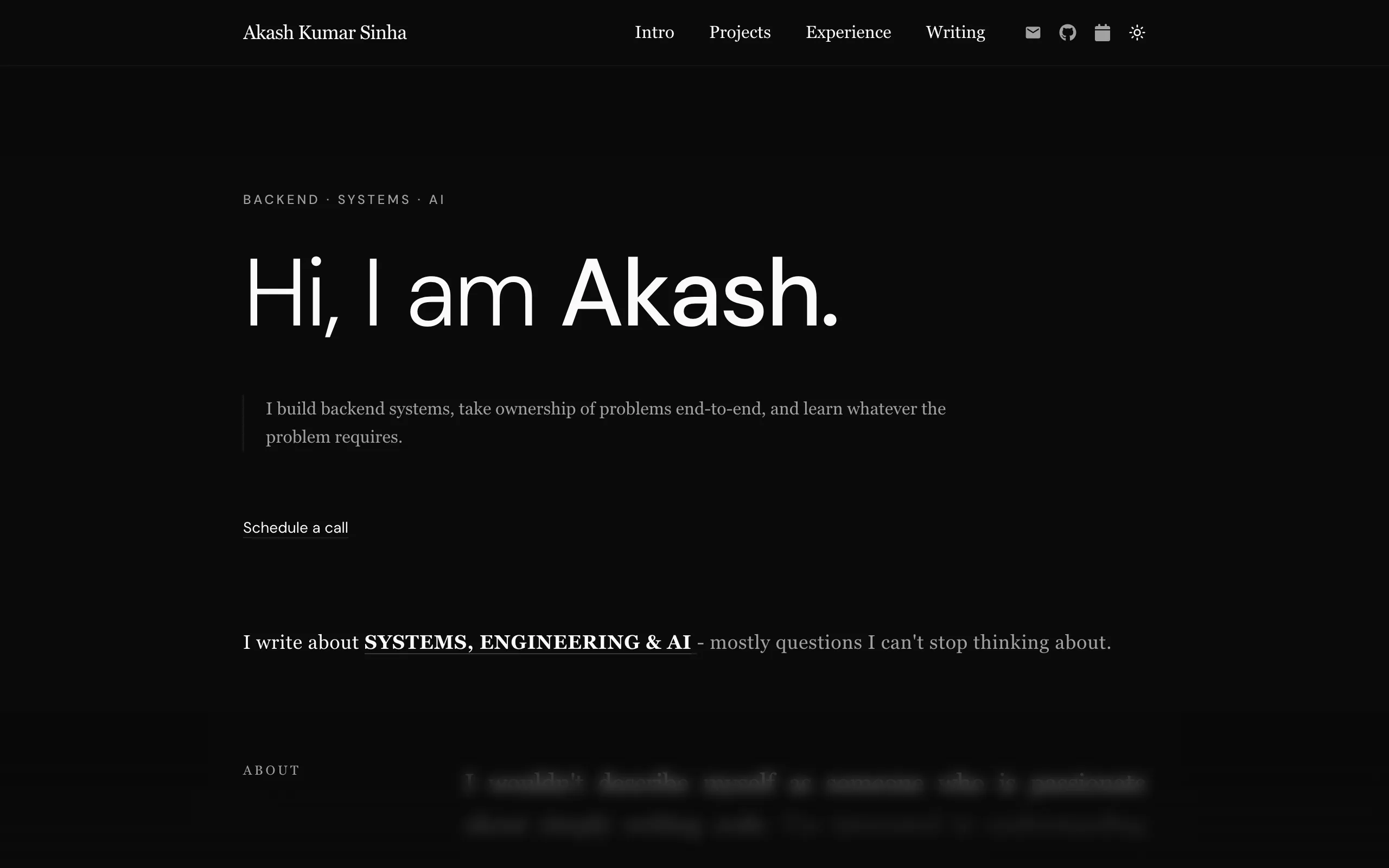 Screenshot of Akash Kumar Sinha