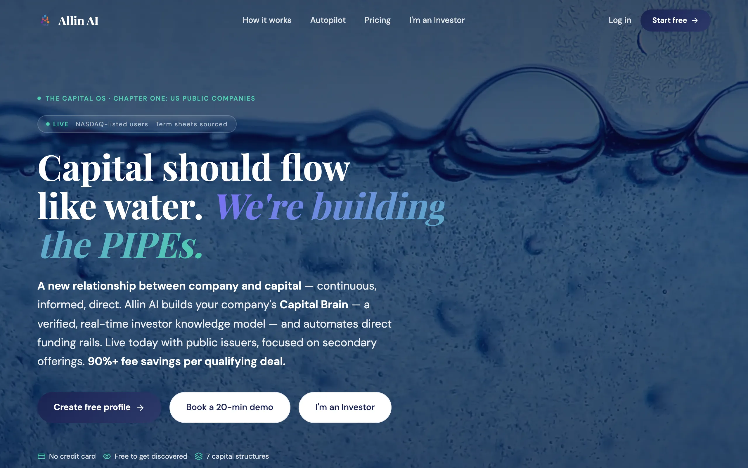 Screenshot of Allin AI - Investor Matchmaking &amp; Fundraising Platform