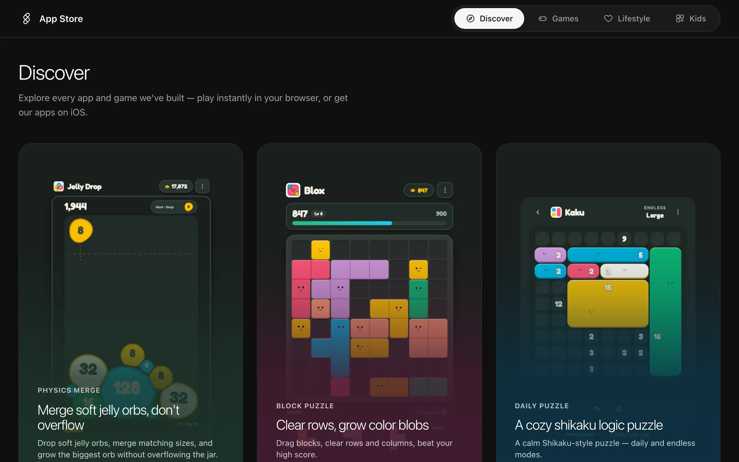 Screenshot of Apps &amp; Games | Super Labs