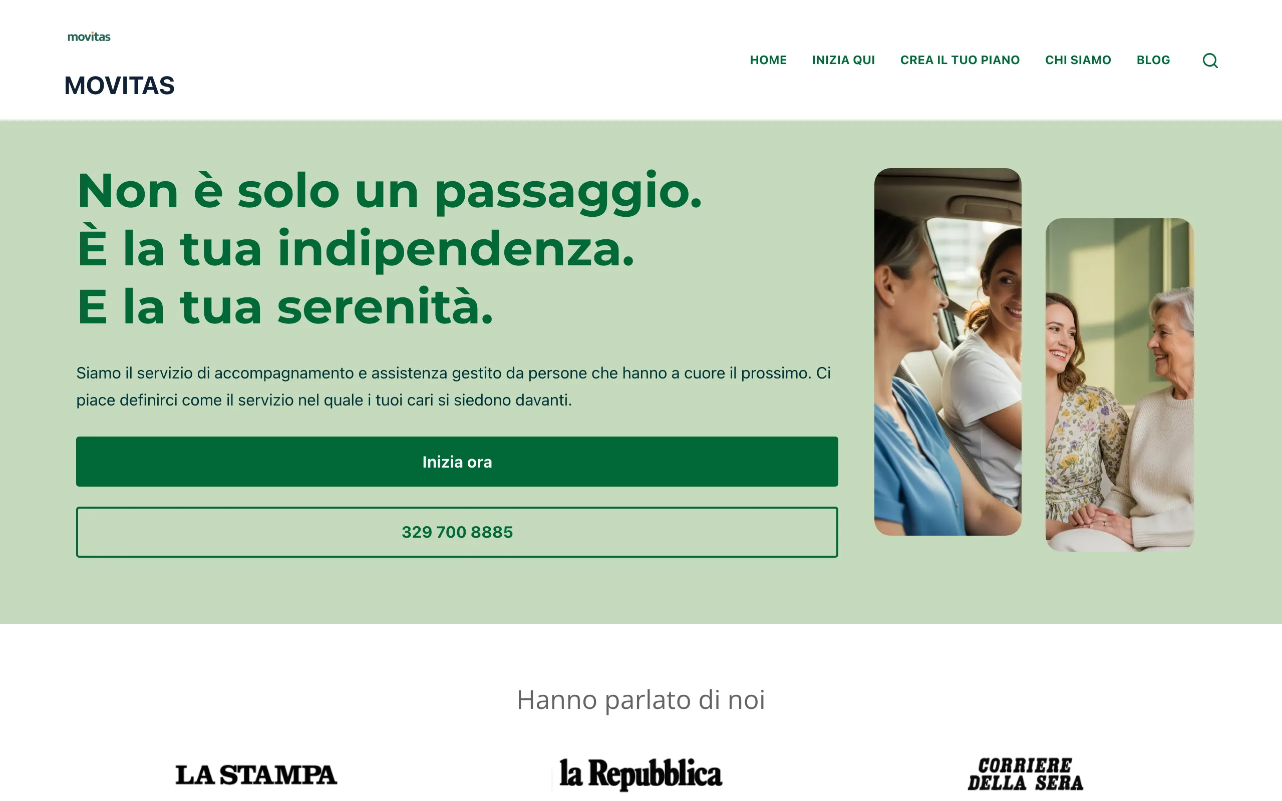 Screenshot of Assistenza e Accompagnamento - MOVITAS