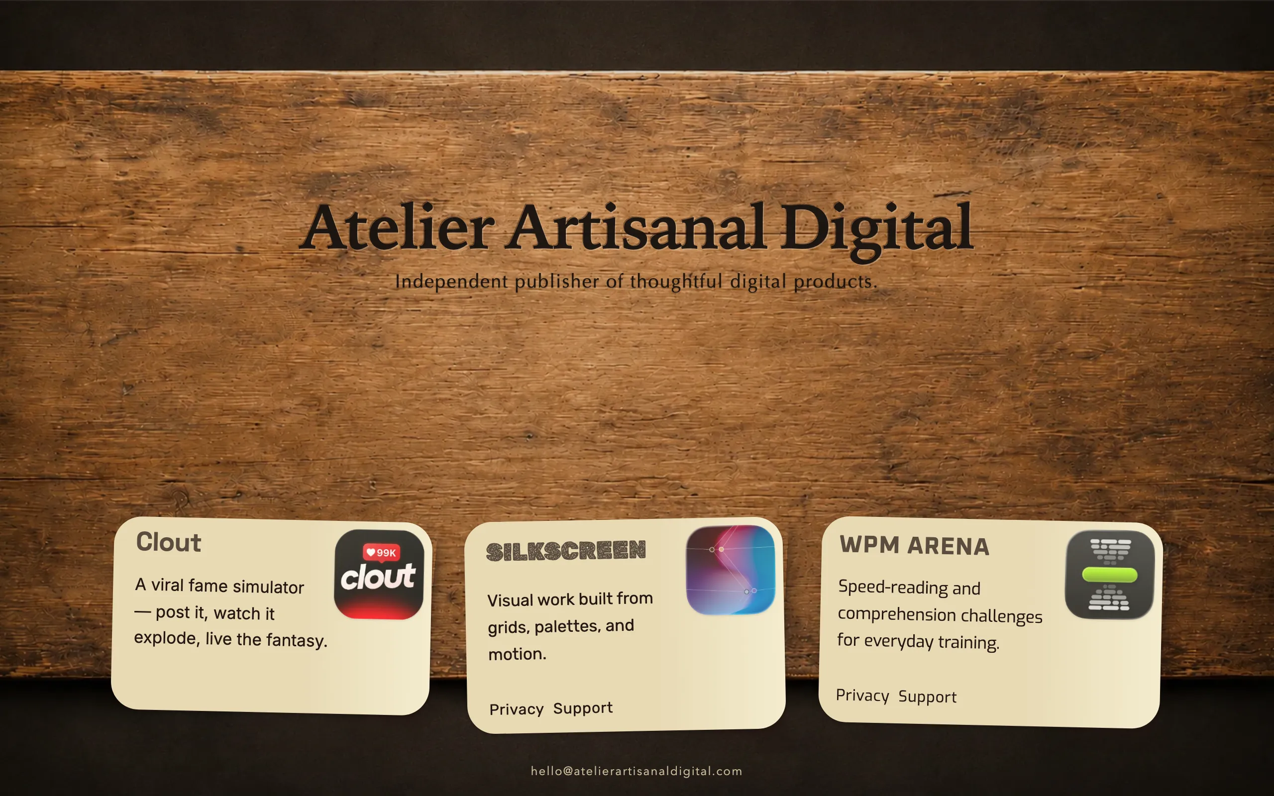 Screenshot of Atelier Artisanal Digital