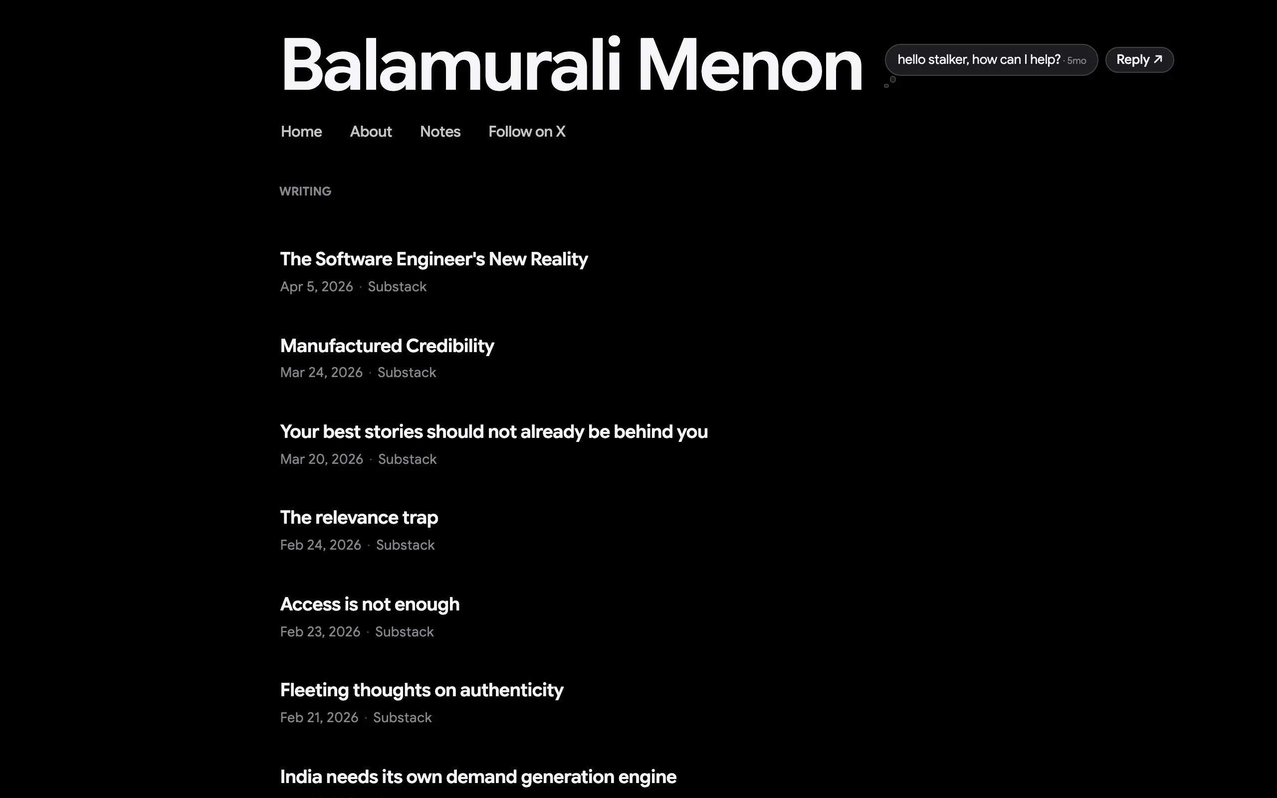 Screenshot of Balamurali Menon | Foundational Systems