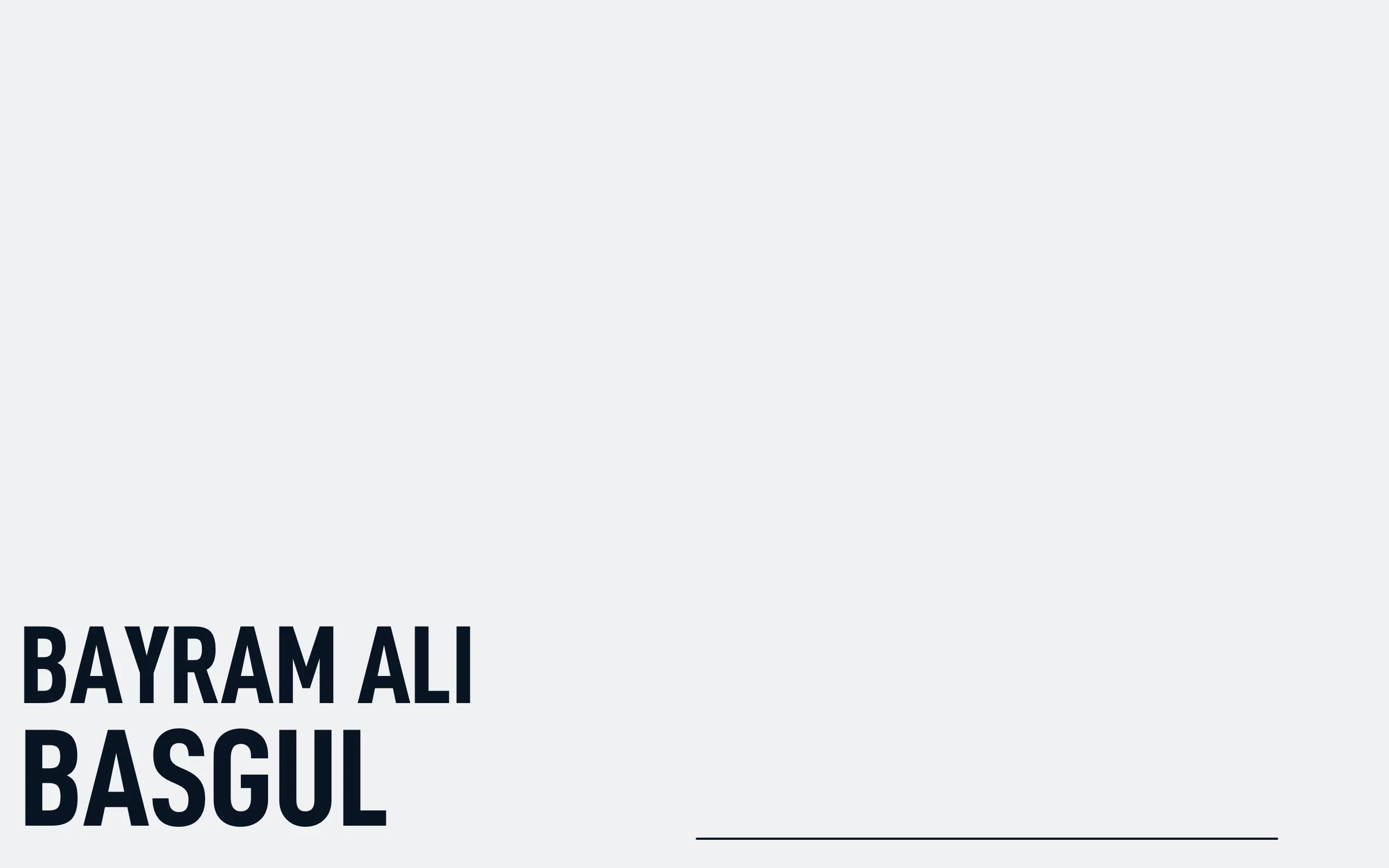 Screenshot of Bayram Ali Basgul — Senior Full-Stack Engineer