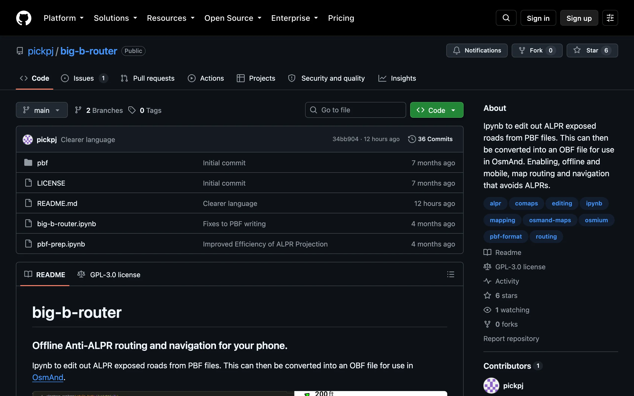 Screenshot of big-b-router
