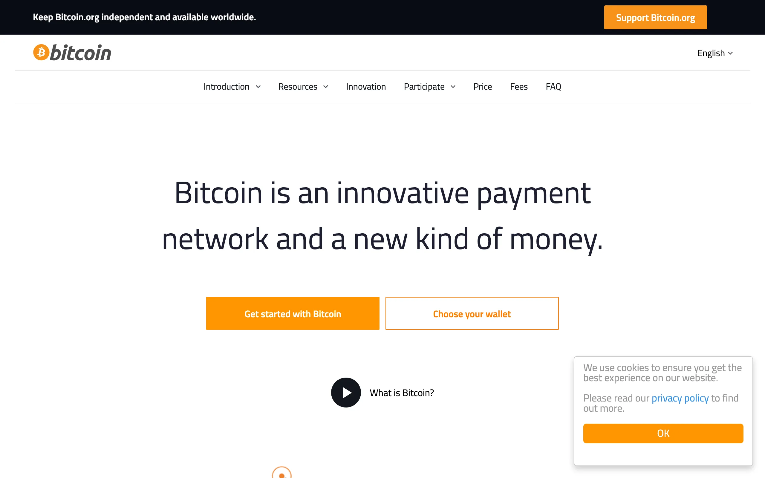 Screenshot of Bitcoin - Open source P2P money