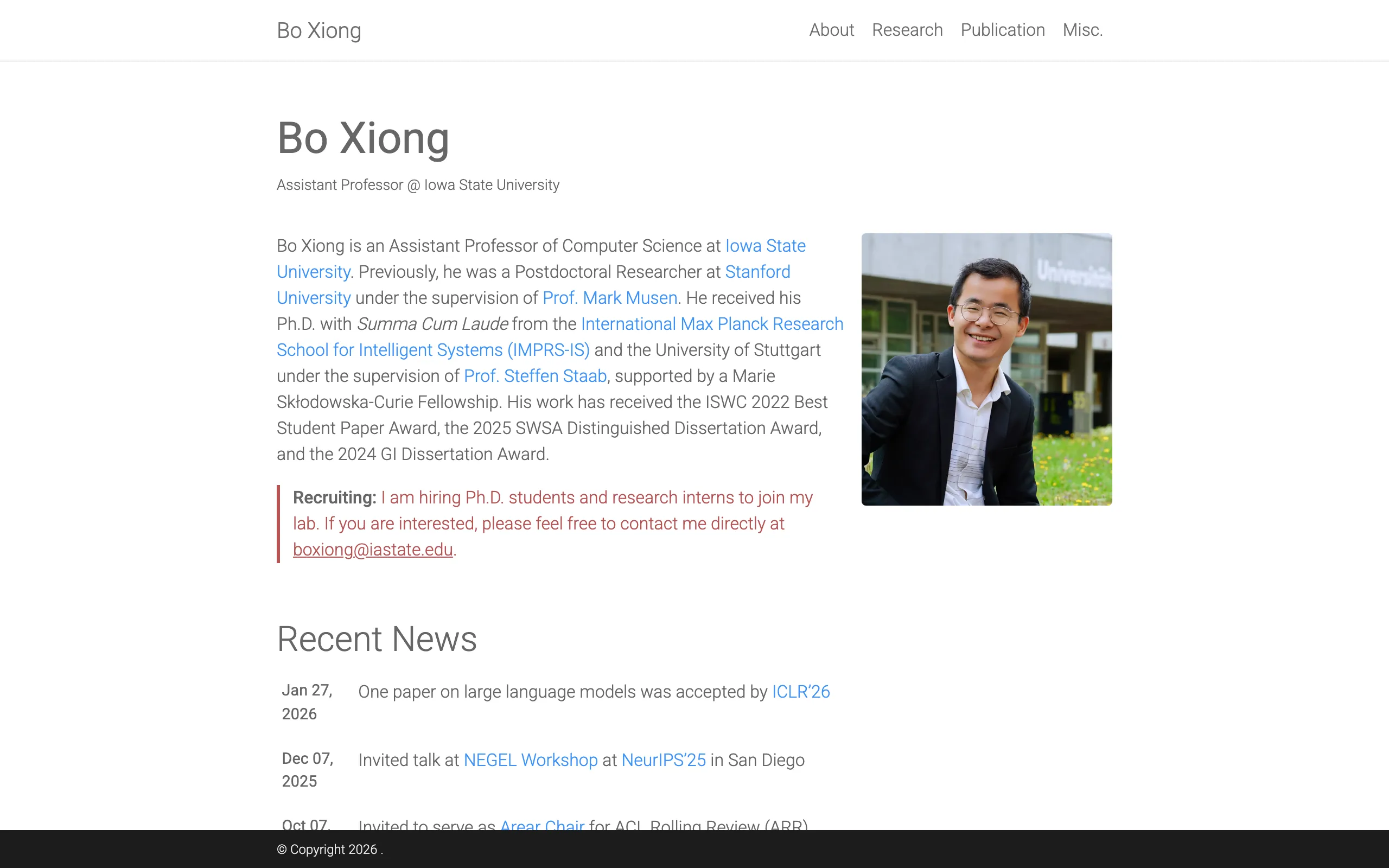 Screenshot of Bo Xiong