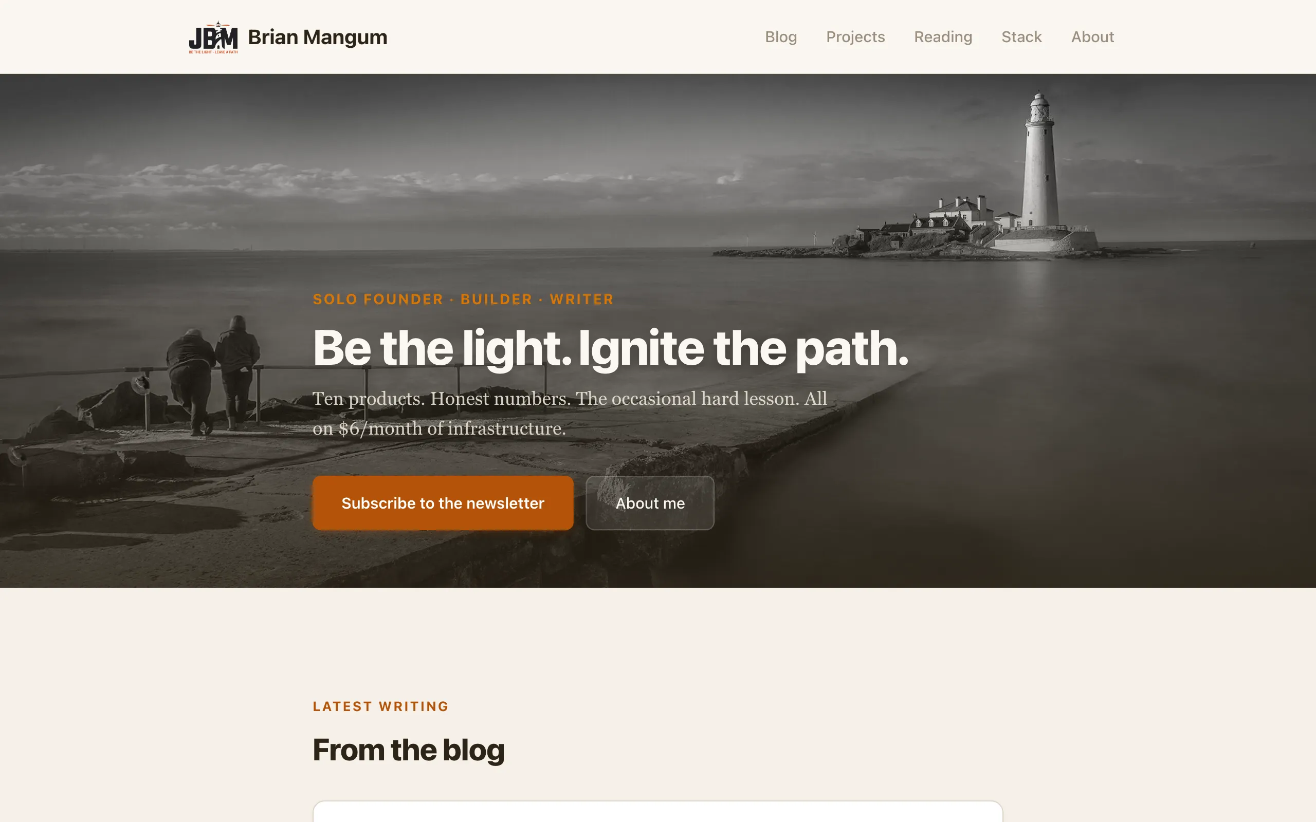 Screenshot of Brian Mangum