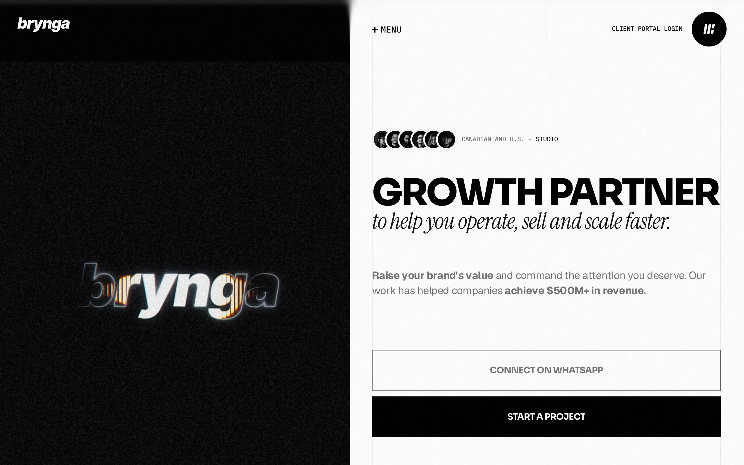 Screenshot of Brynga | Built to Scale Brands Through Design, Content &amp; Digital