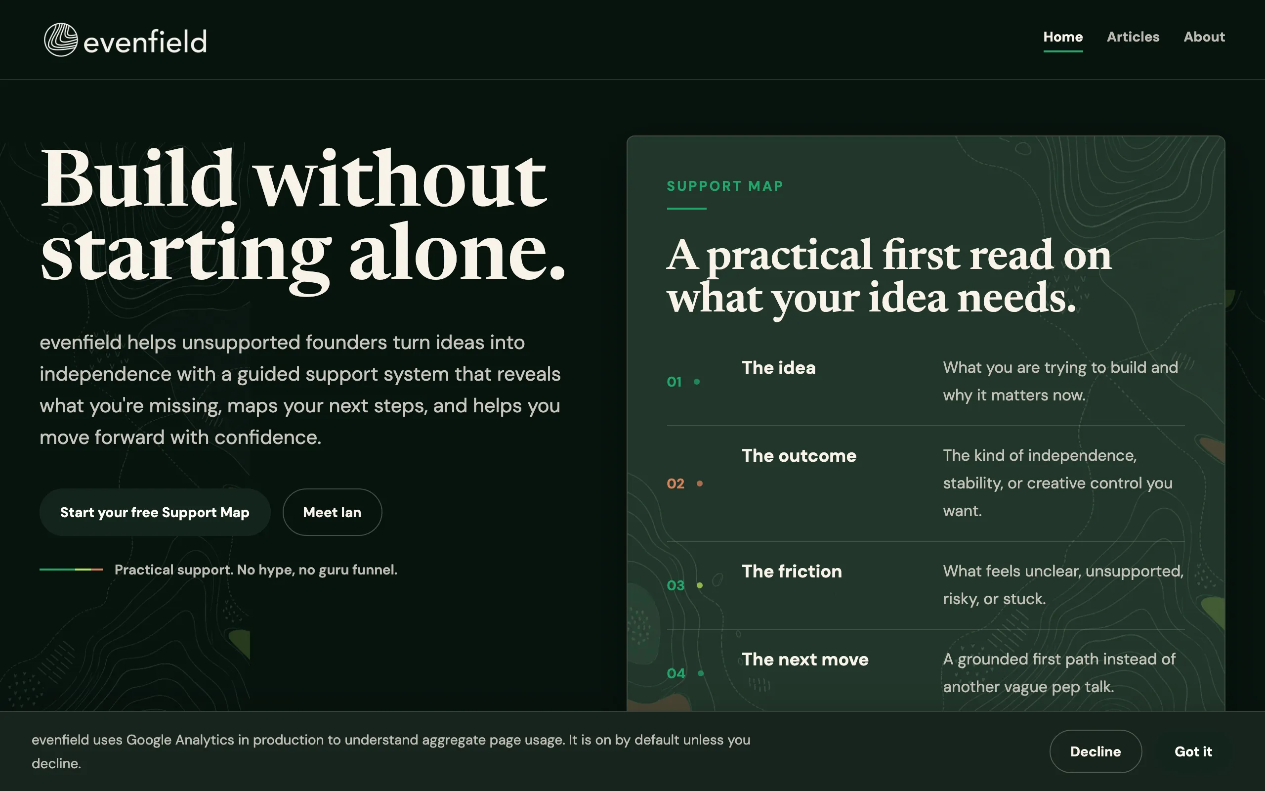 Screenshot of Build without starting alone