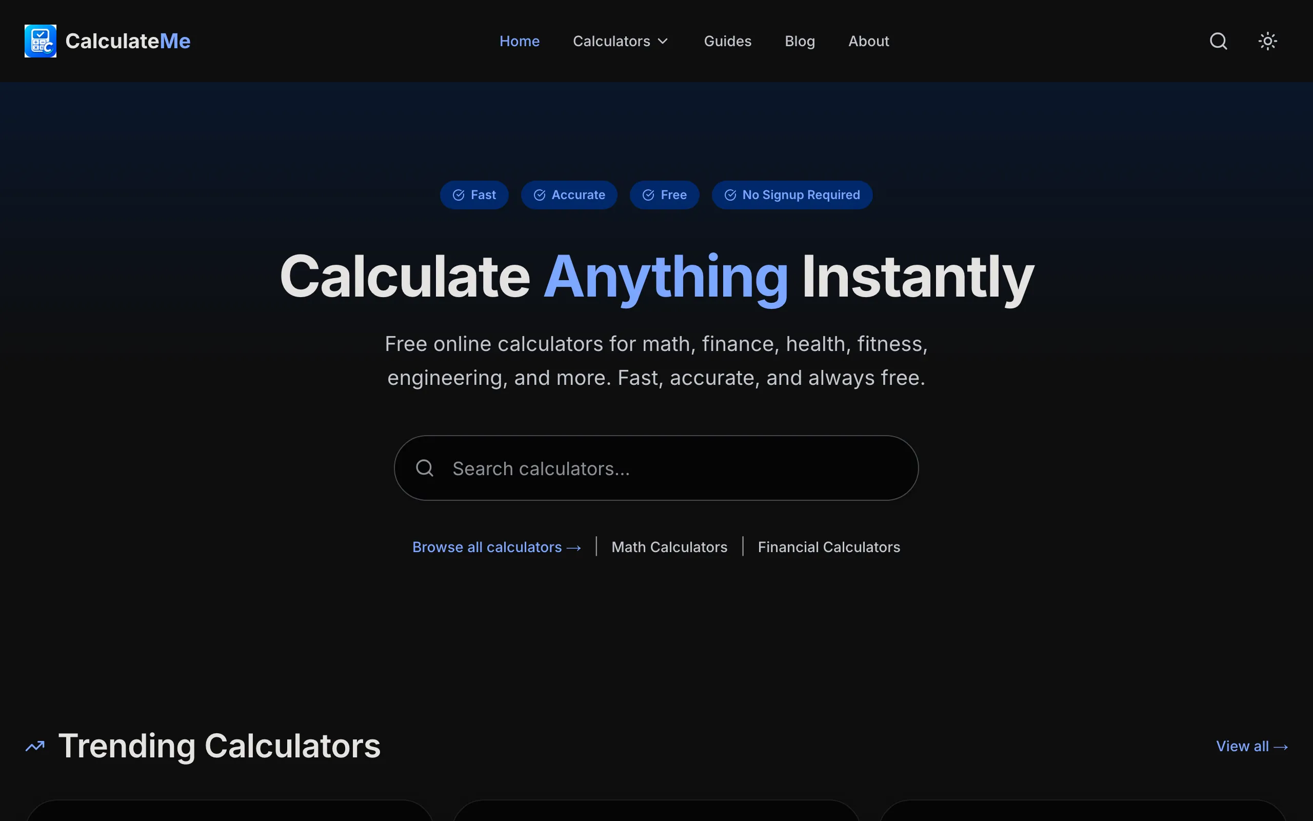 Screenshot of CalculateMe - Calculate Anything Instantly