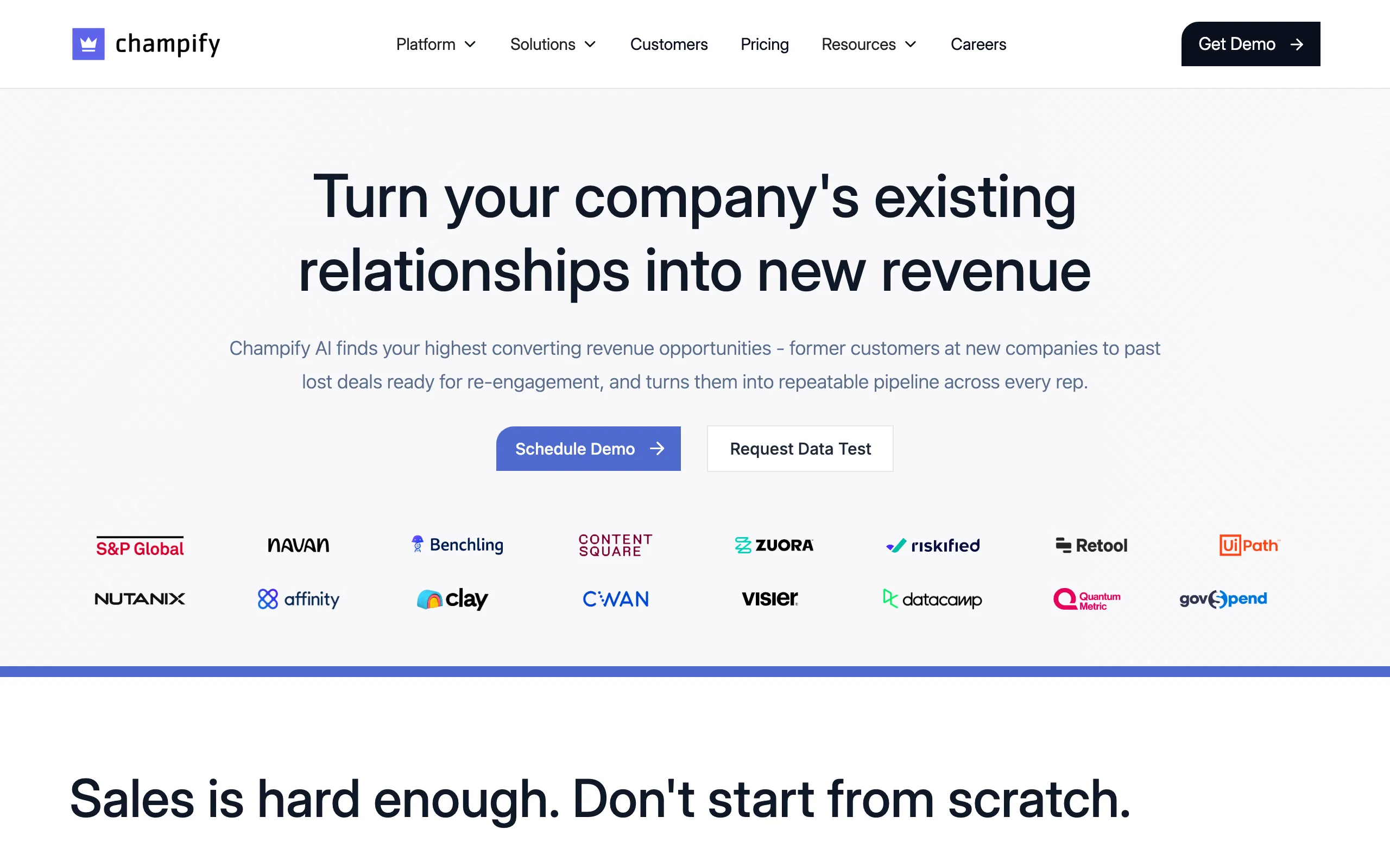 Screenshot of Champify | 1st Party Revenue Intelligence