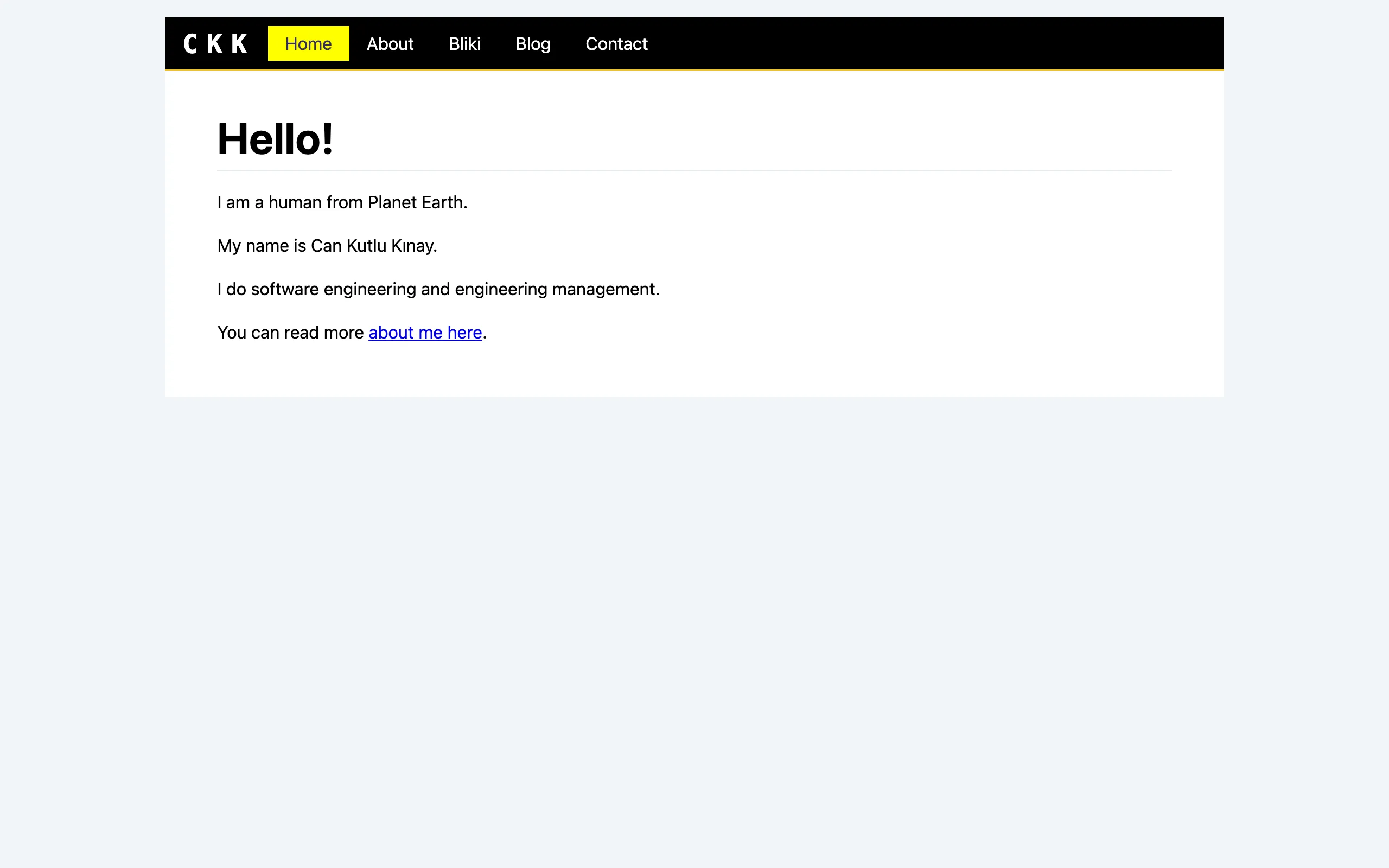 Screenshot of CKK - Home