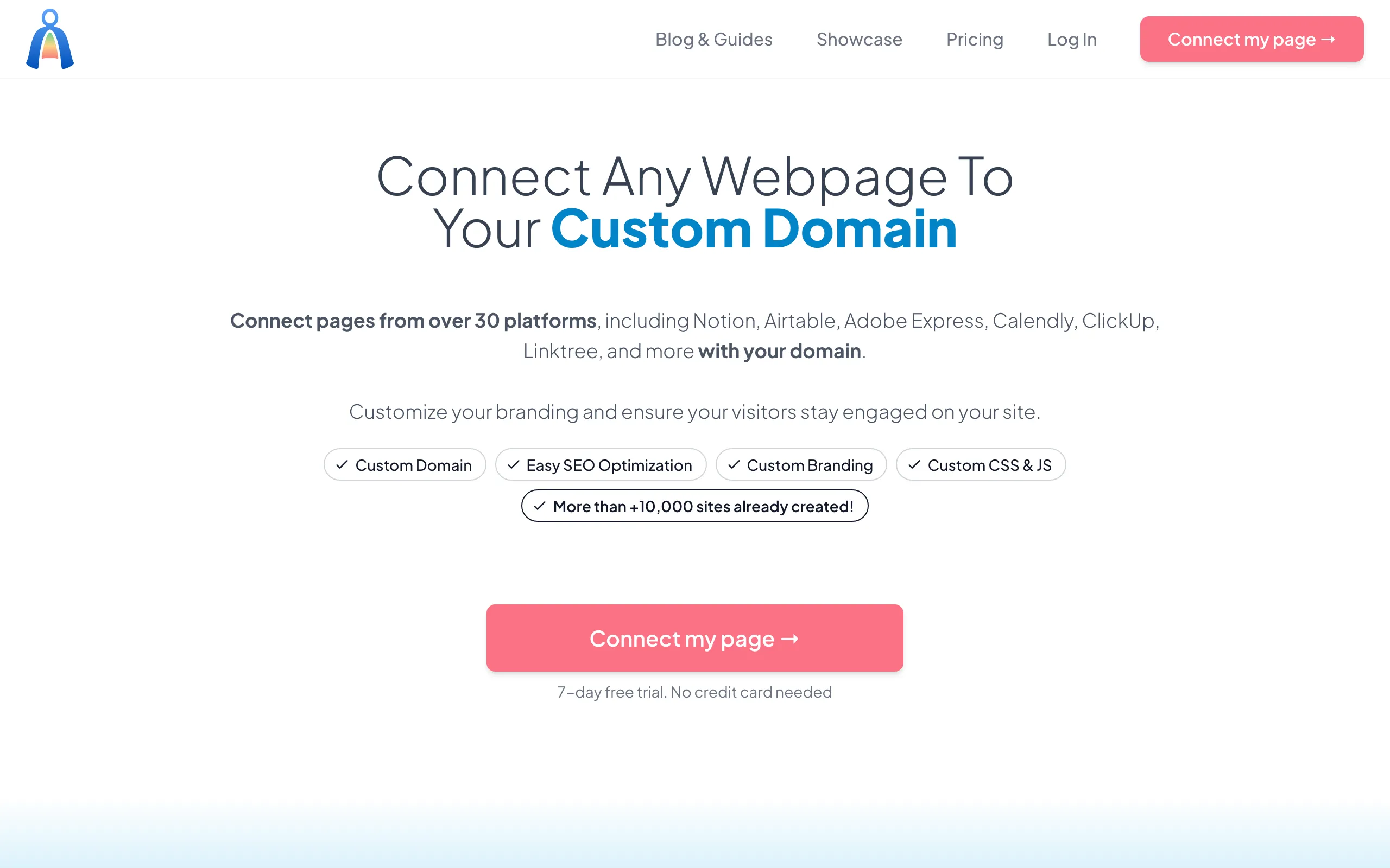 Screenshot of Cloakist | Connect any webpage to your own domain and customise branding