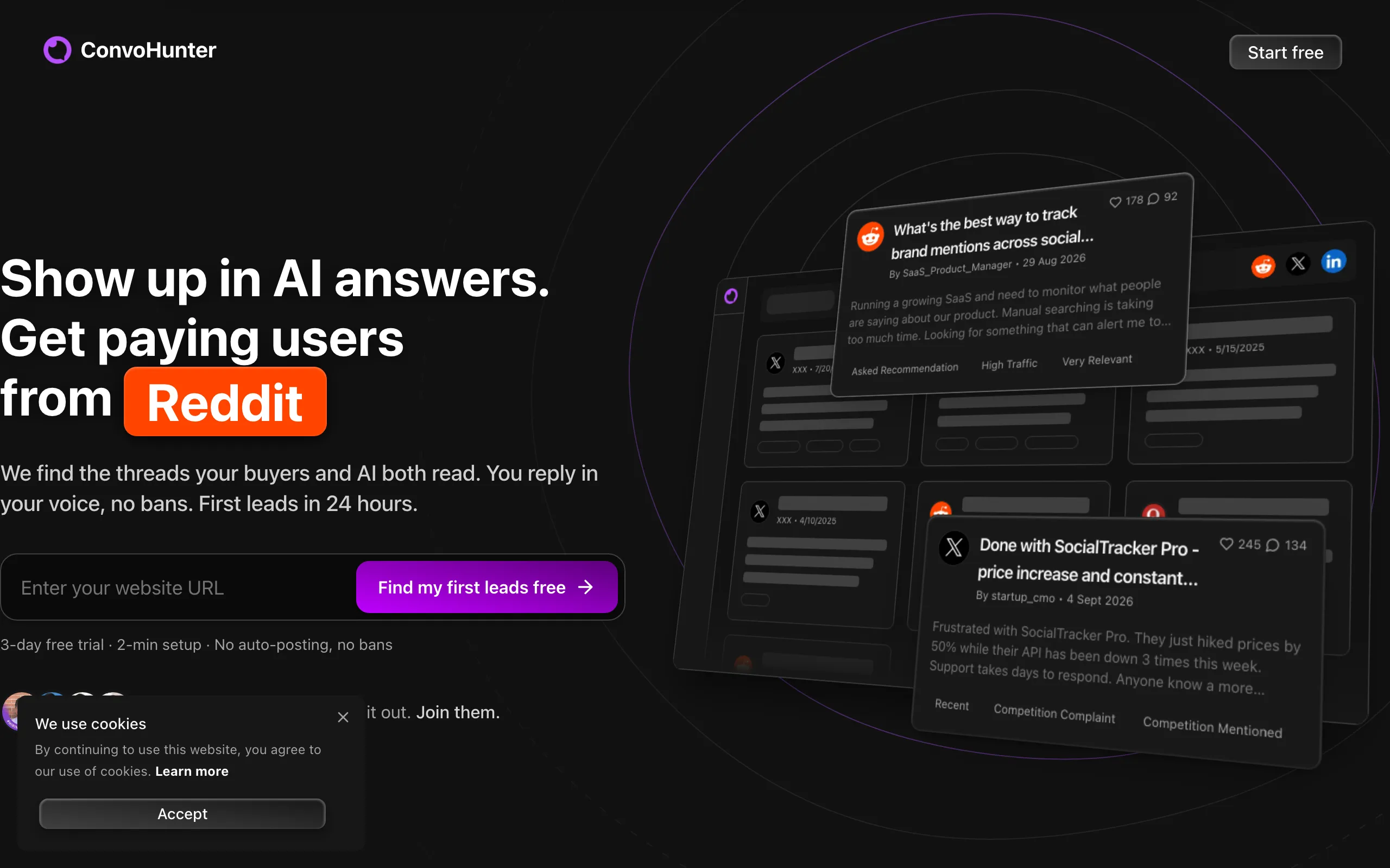 Screenshot of ConvoHunter – Find Conversations that Convert