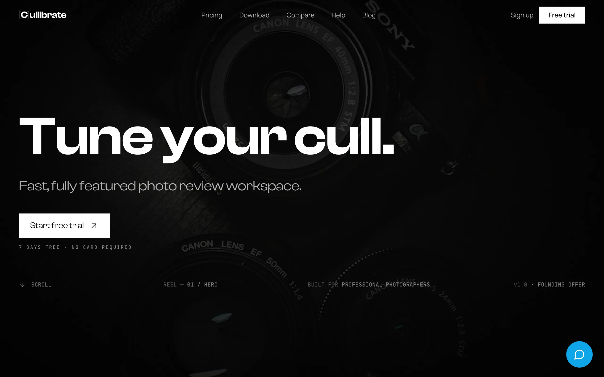 Screenshot of Cullibrate — Photo culling software for photographers