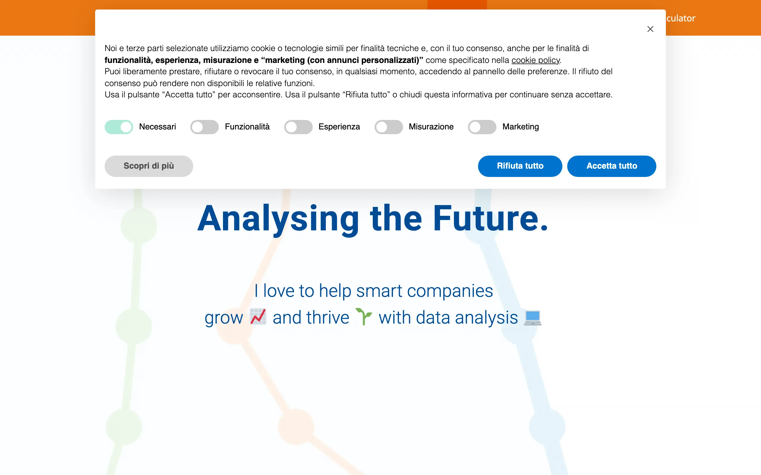 Screenshot of Data Driven SEO Consultant - Elia Zane | Domus Media Lab