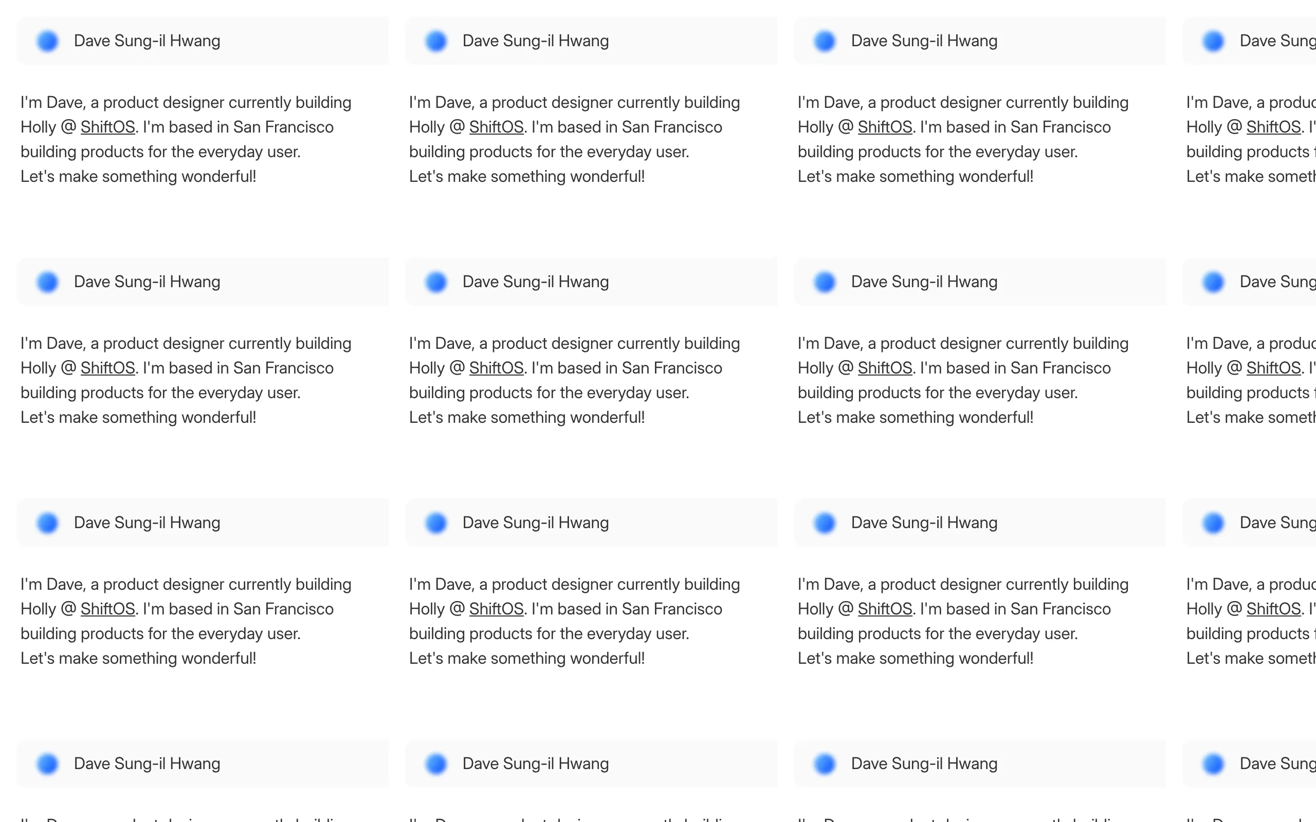 Screenshot of Dave Sung-il Hwang