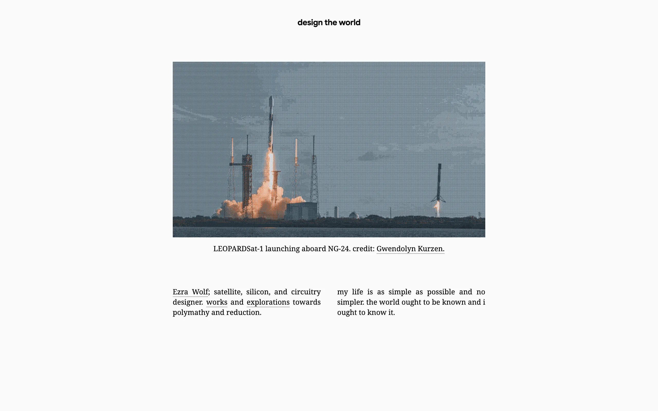 Screenshot of design the world