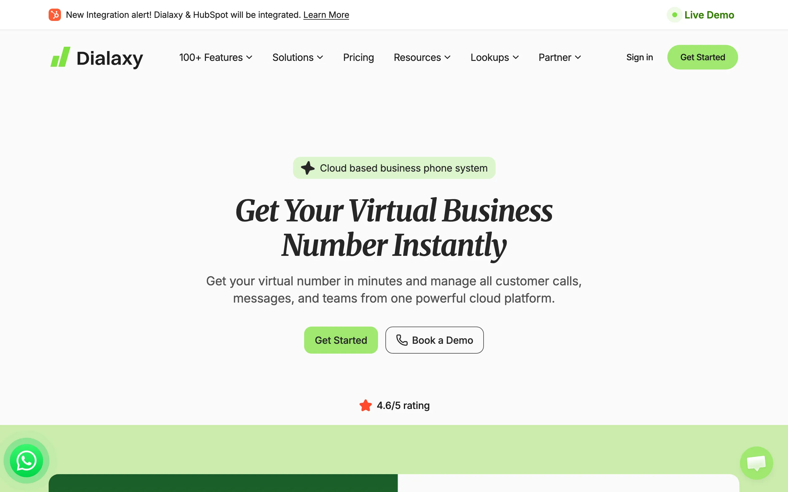 Screenshot of Dialaxy: Advanced Cloud Telephony Platform for Your Business