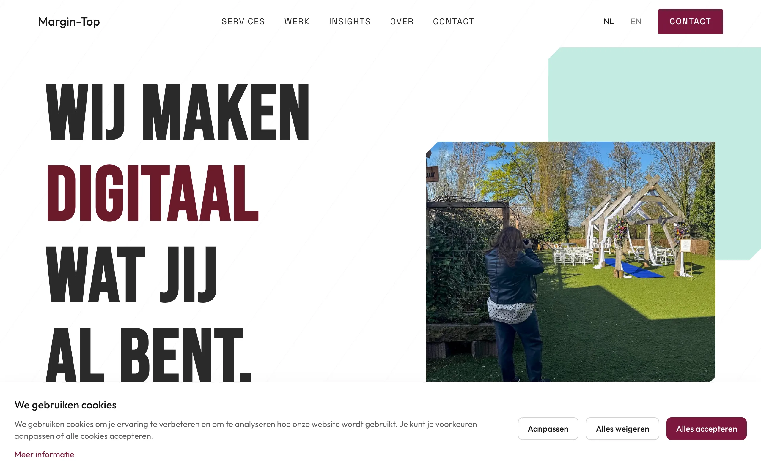 Screenshot of Digitale partner voor UX, technologie en AI | Margin-Top