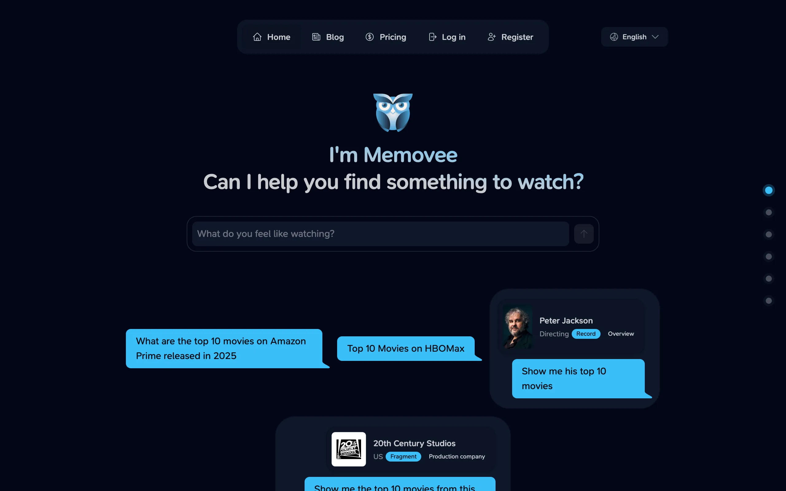 Screenshot of Discover Movies You’ll Actually Want to Watch | Personalized Recommendations · Memovee Beta