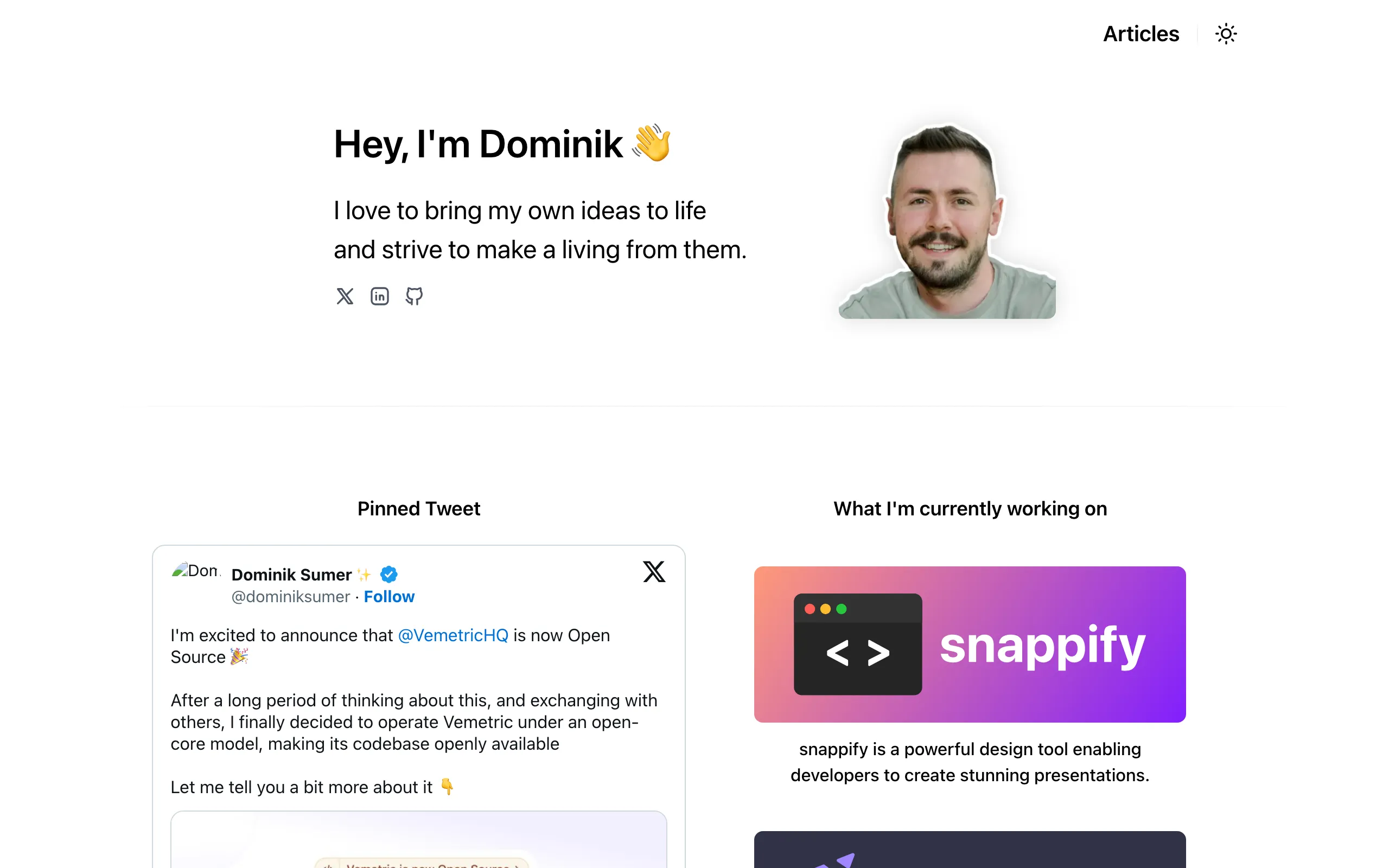 Screenshot of Dominik Sumer