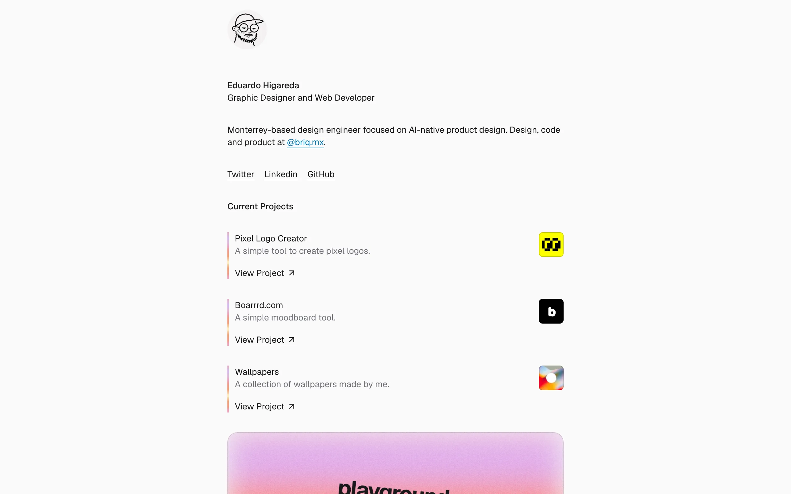 Screenshot of Eduardo Higareda - Design Engineer