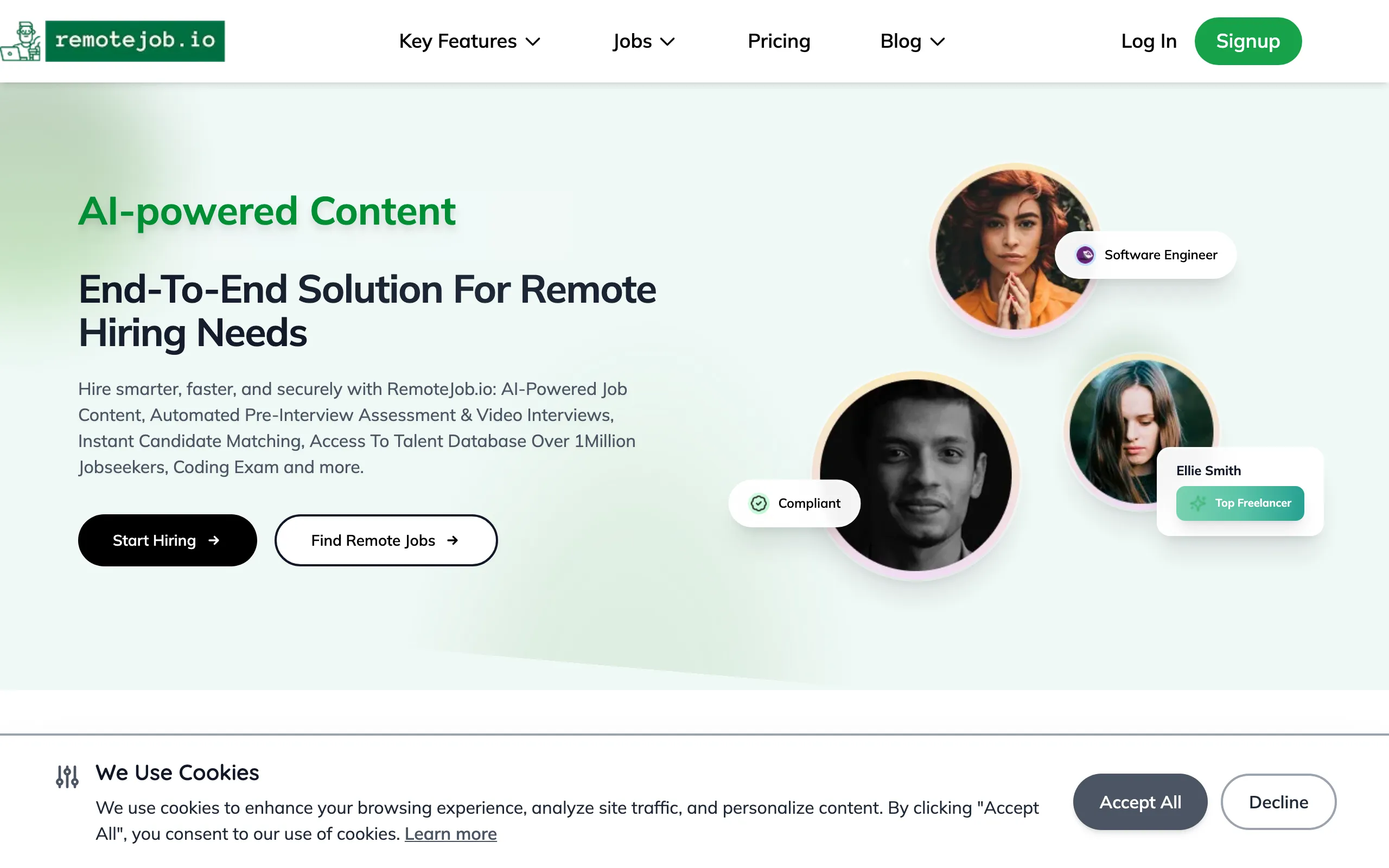 Screenshot of End-To-End Solution For Remote Hiring Needs
