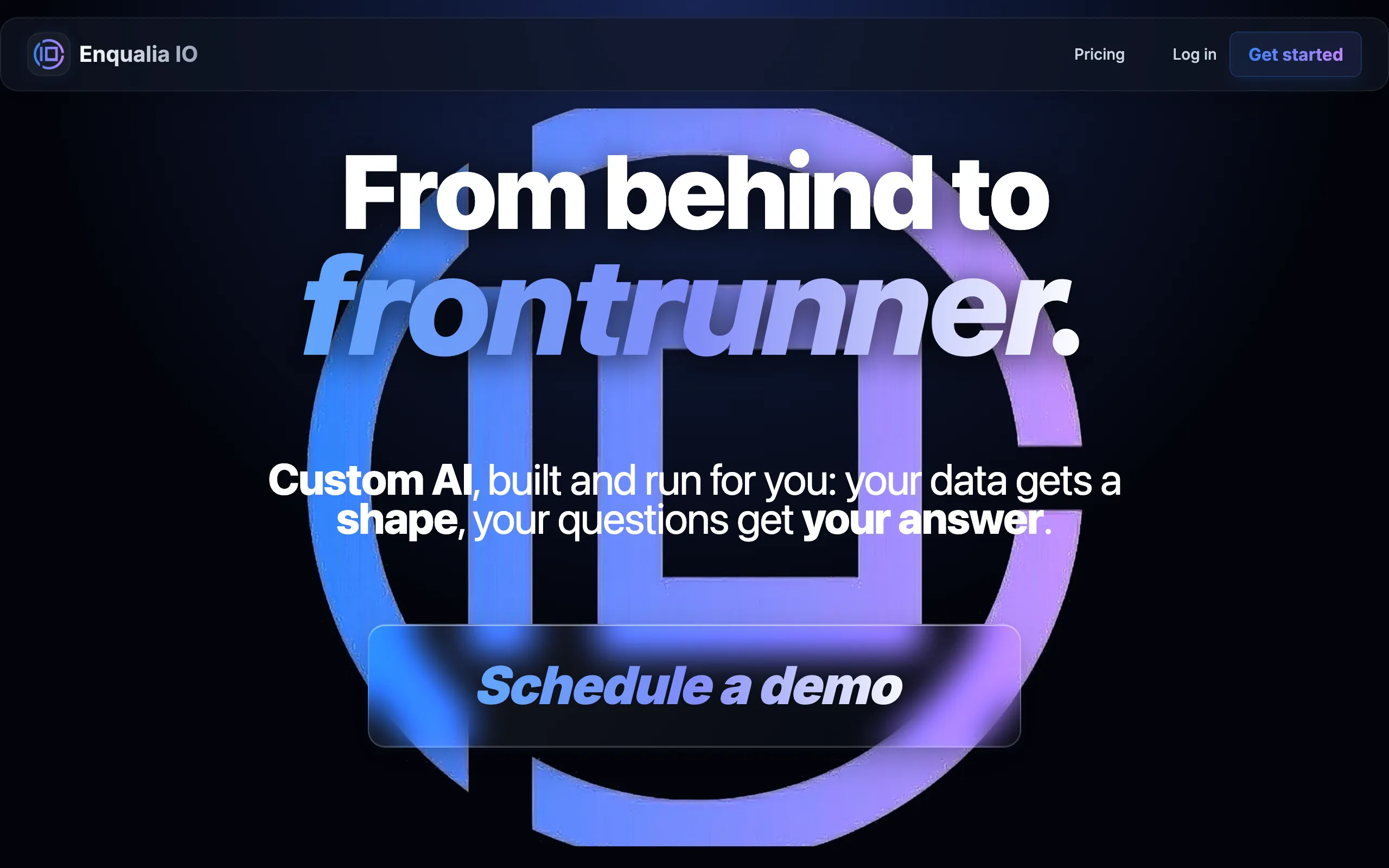 Screenshot of Enqualia: From behind to frontrunner in AI