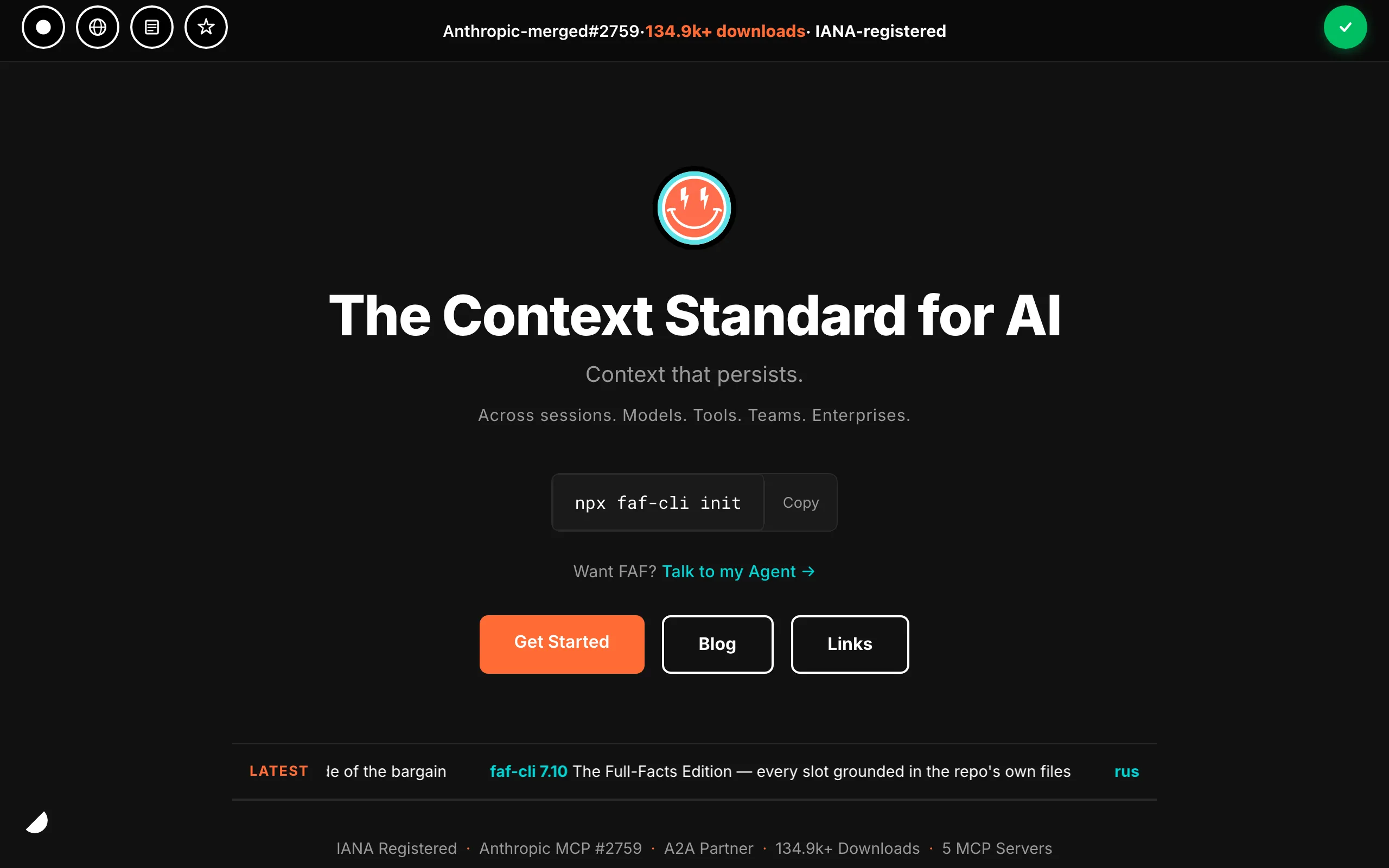 Screenshot of FAF — The Context Standard for AI