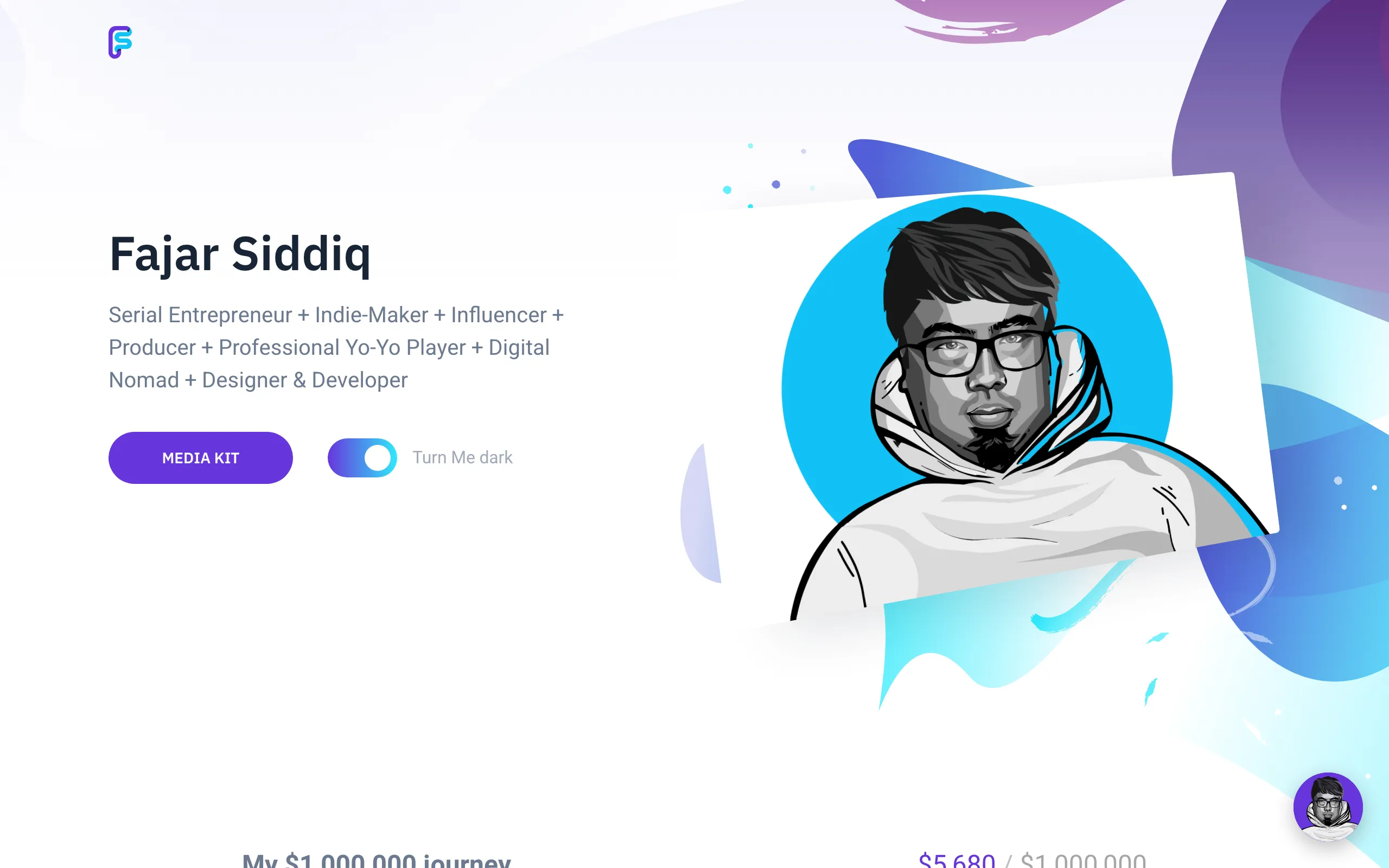 Screenshot of Fajar Siddiq — Serial Entrepreneur