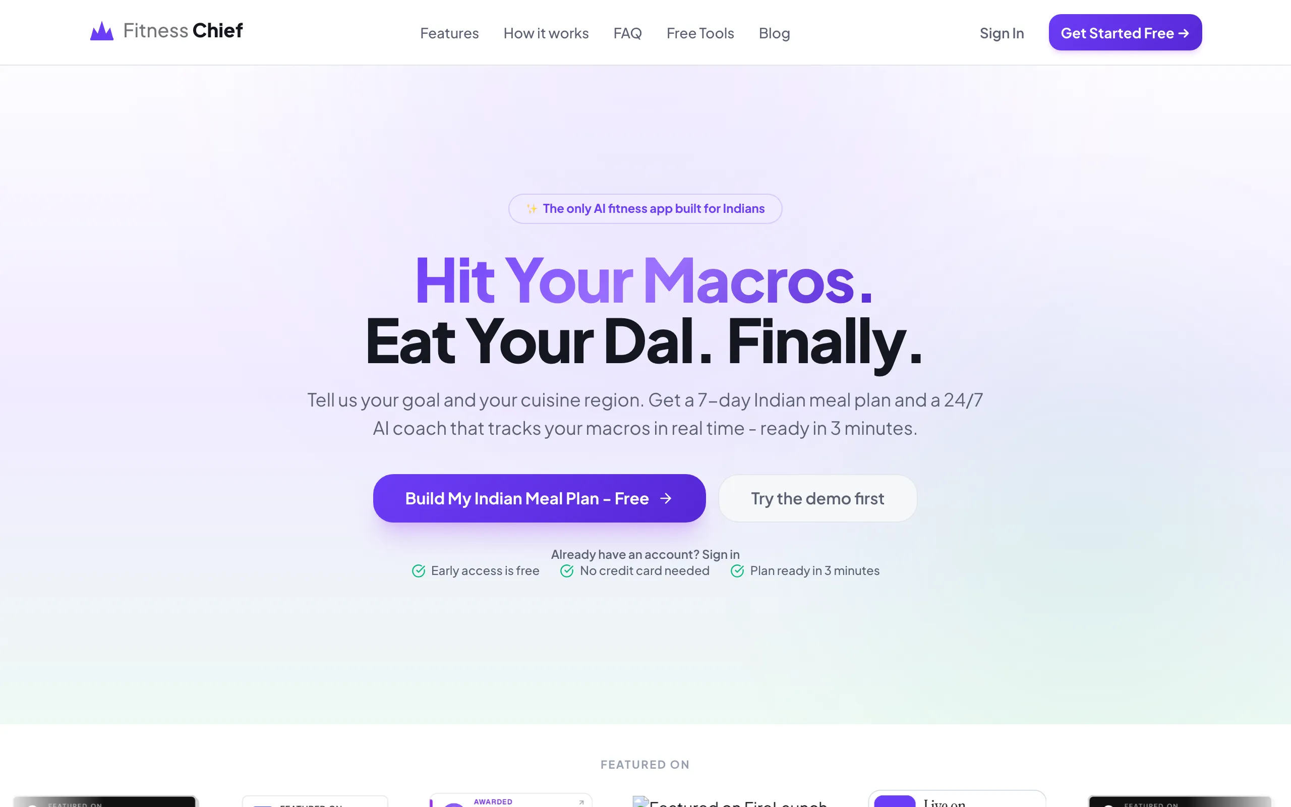 Screenshot of Fitness Chief - AI Fitness Coach for Indians