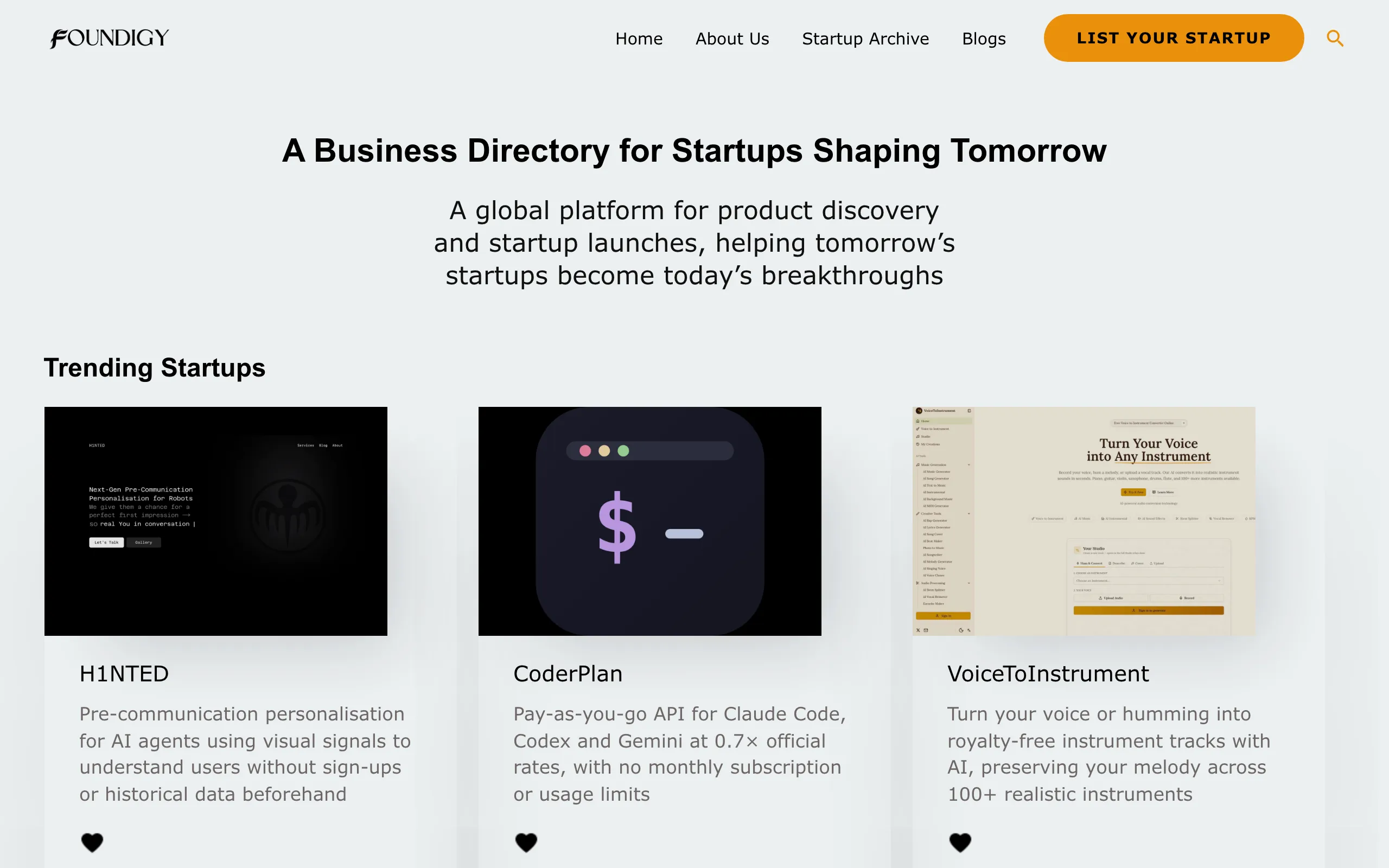 Screenshot of Foundigy: Business Directory &amp; Product Discovery Platform