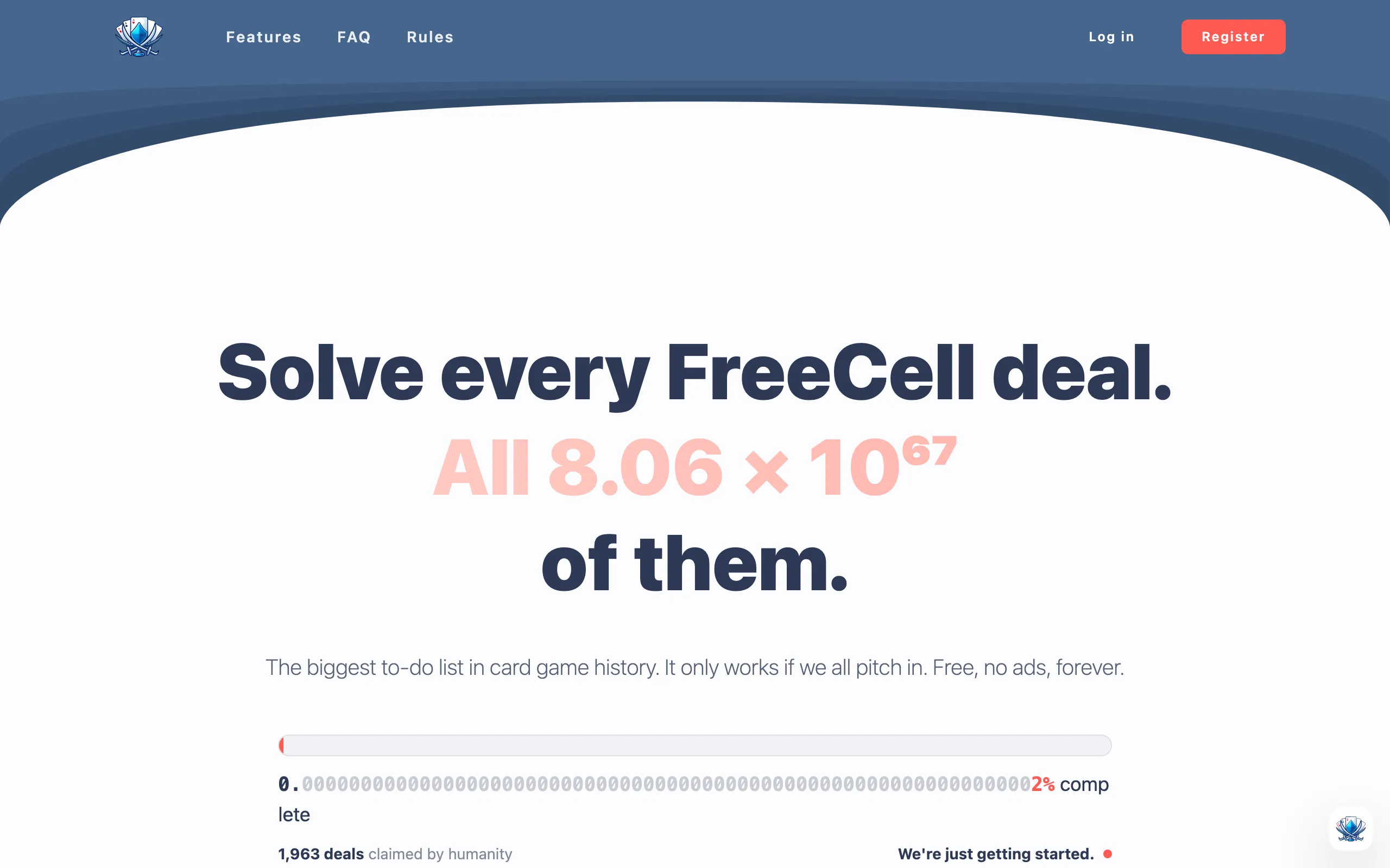 Screenshot of Freakcell.com - Play Free FreeCell Solitaire Online - No Ads