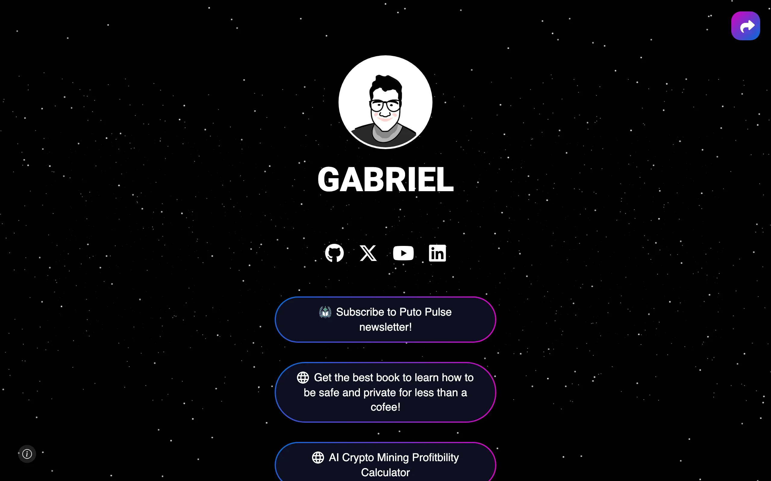 Screenshot of GABRIEL 🔗 Privacidad