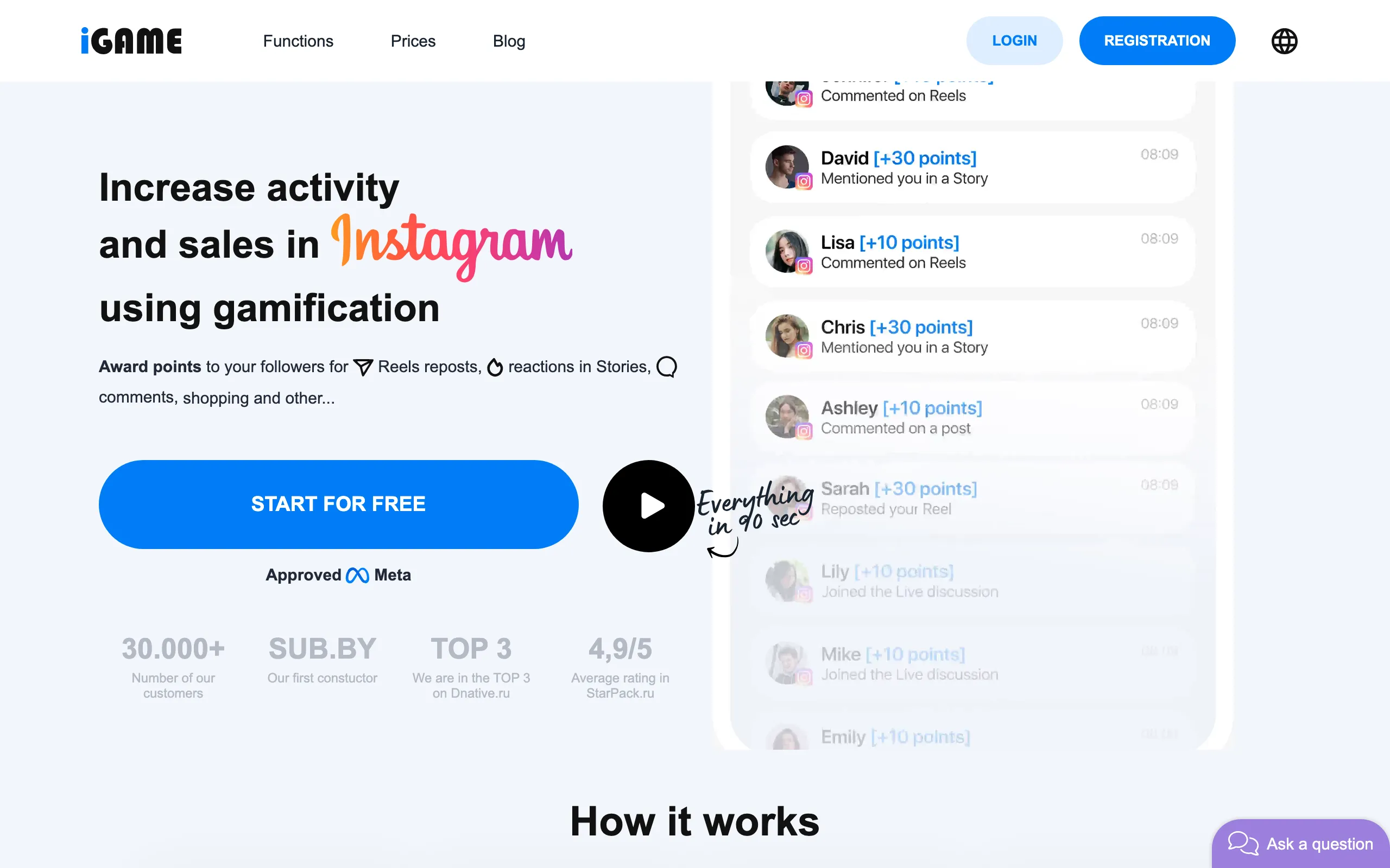 Screenshot of Game builder for Instagram