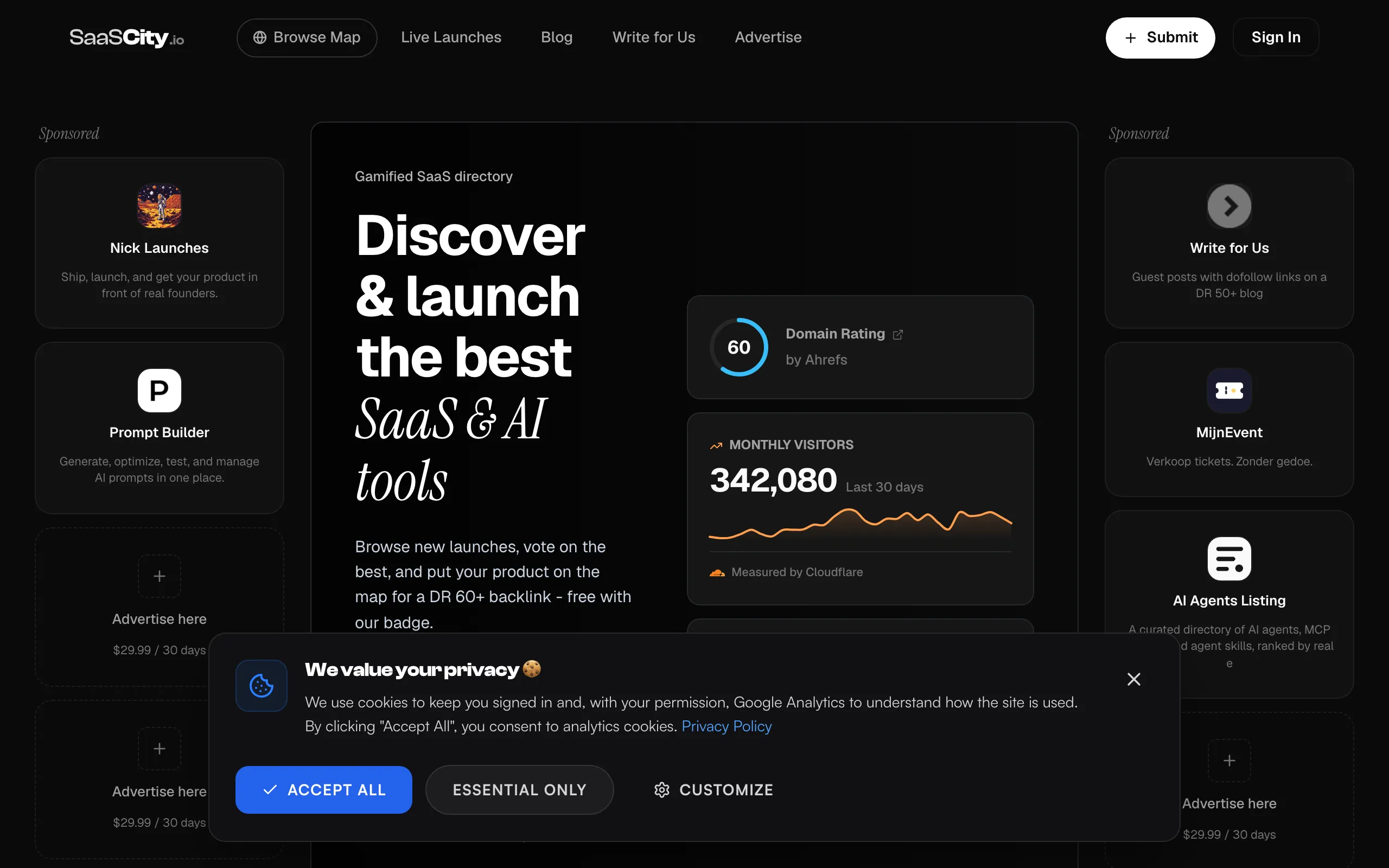 Screenshot of Gamified SaaS Directory &amp; Launch Map | SaaSCity