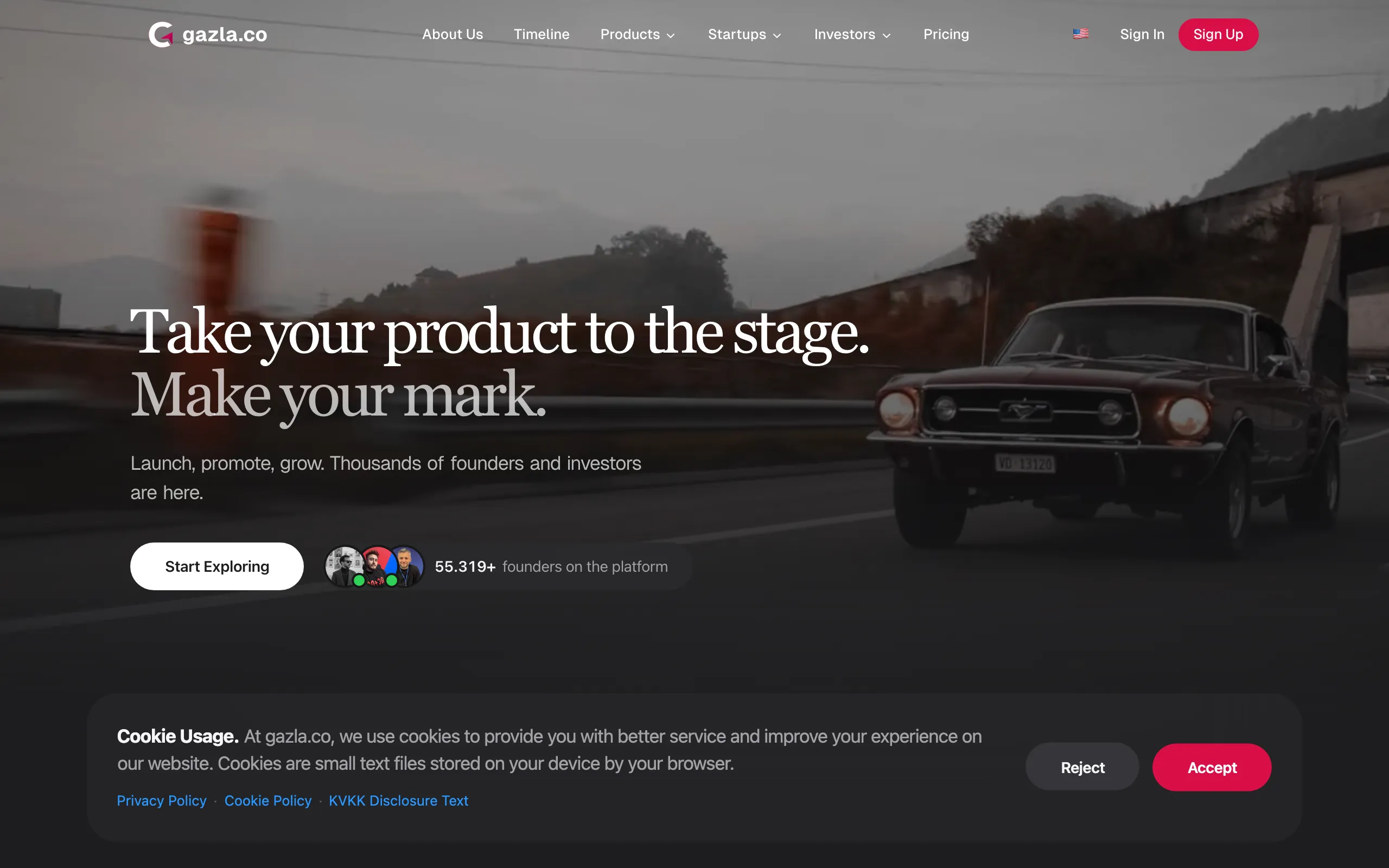 Screenshot of gazla.co - Accelerate Your Startup at Full Speed