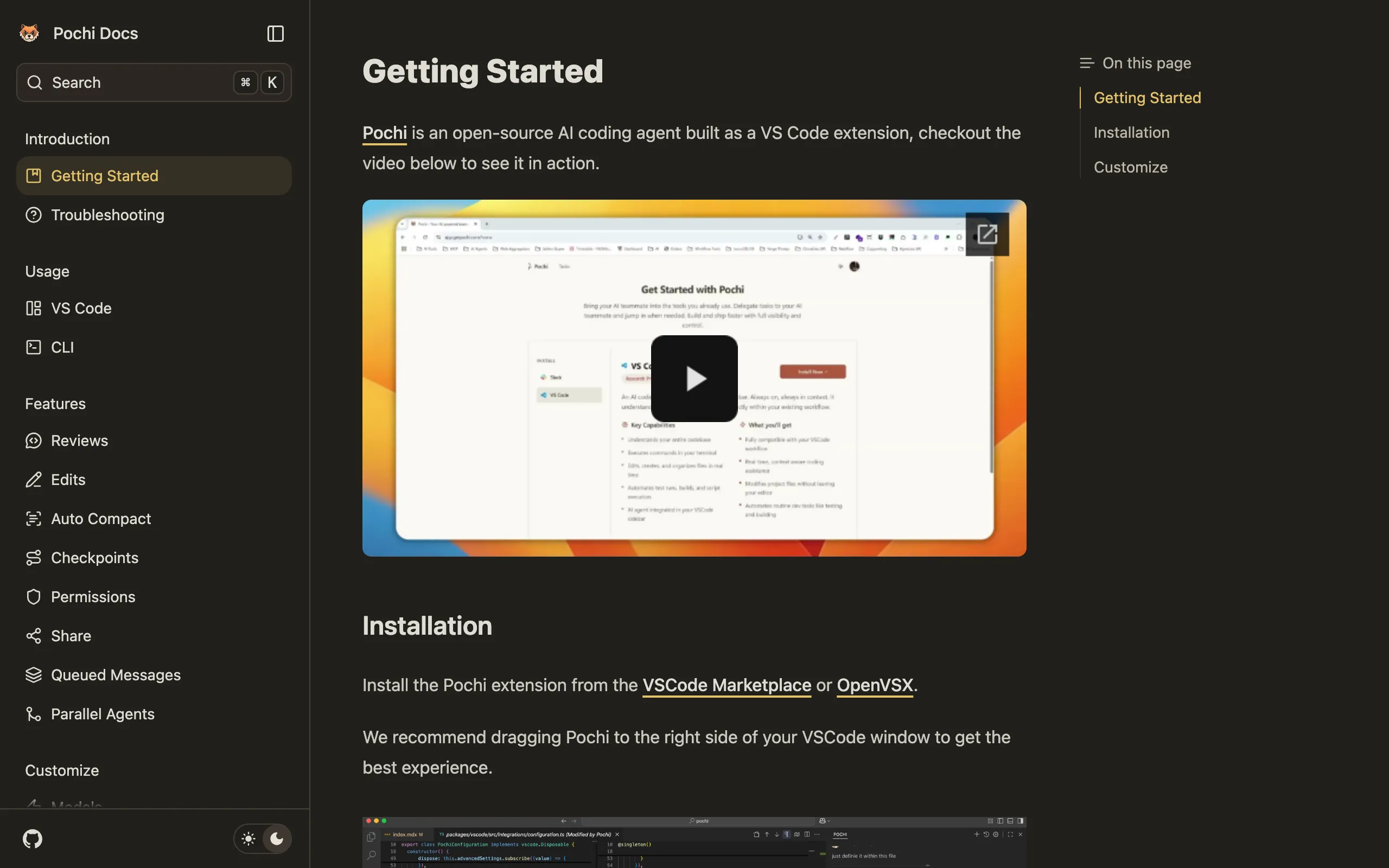 Screenshot of Getting Started - Pochi