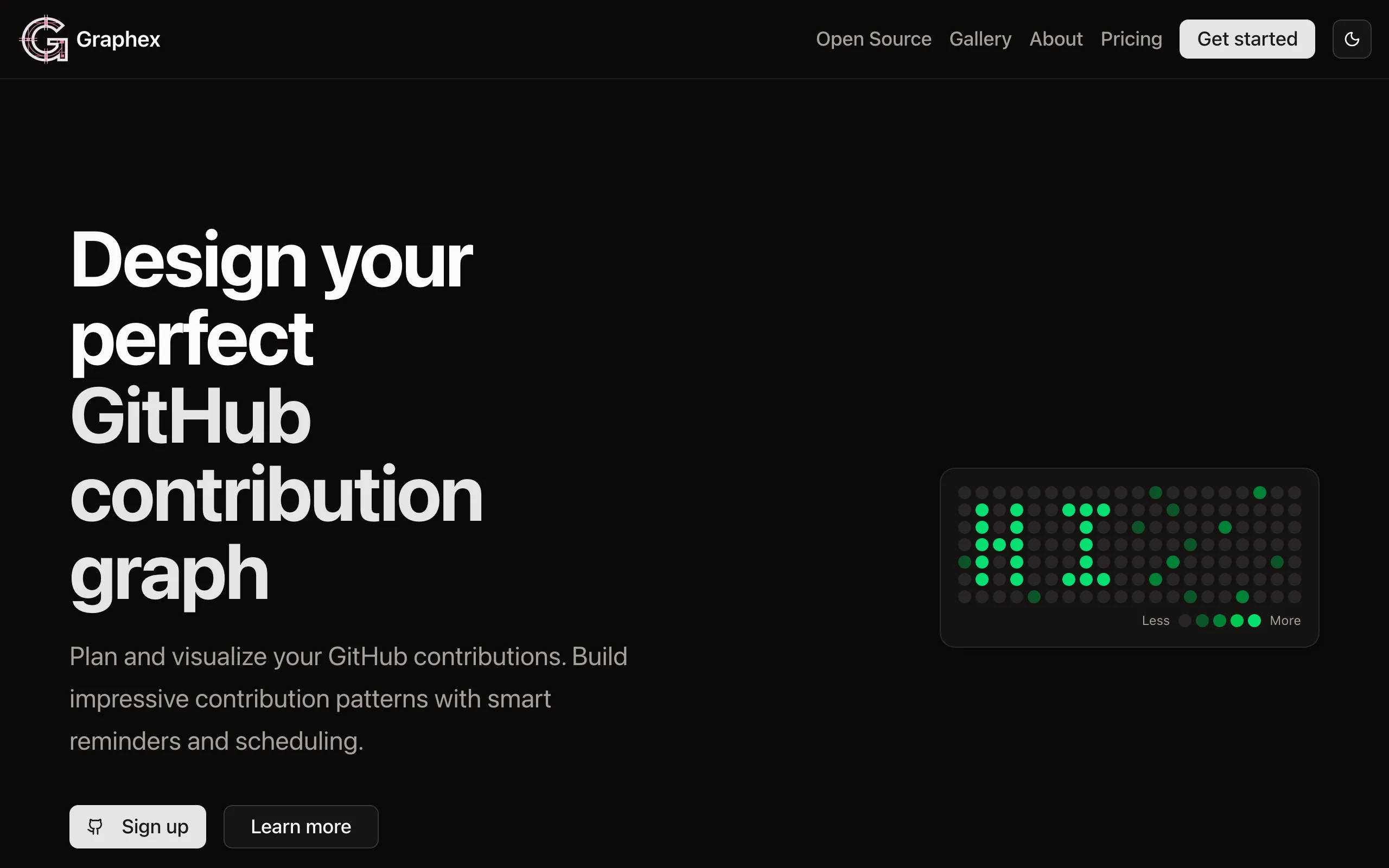 Screenshot of Graphex - Design Your GitHub Contribution Graph