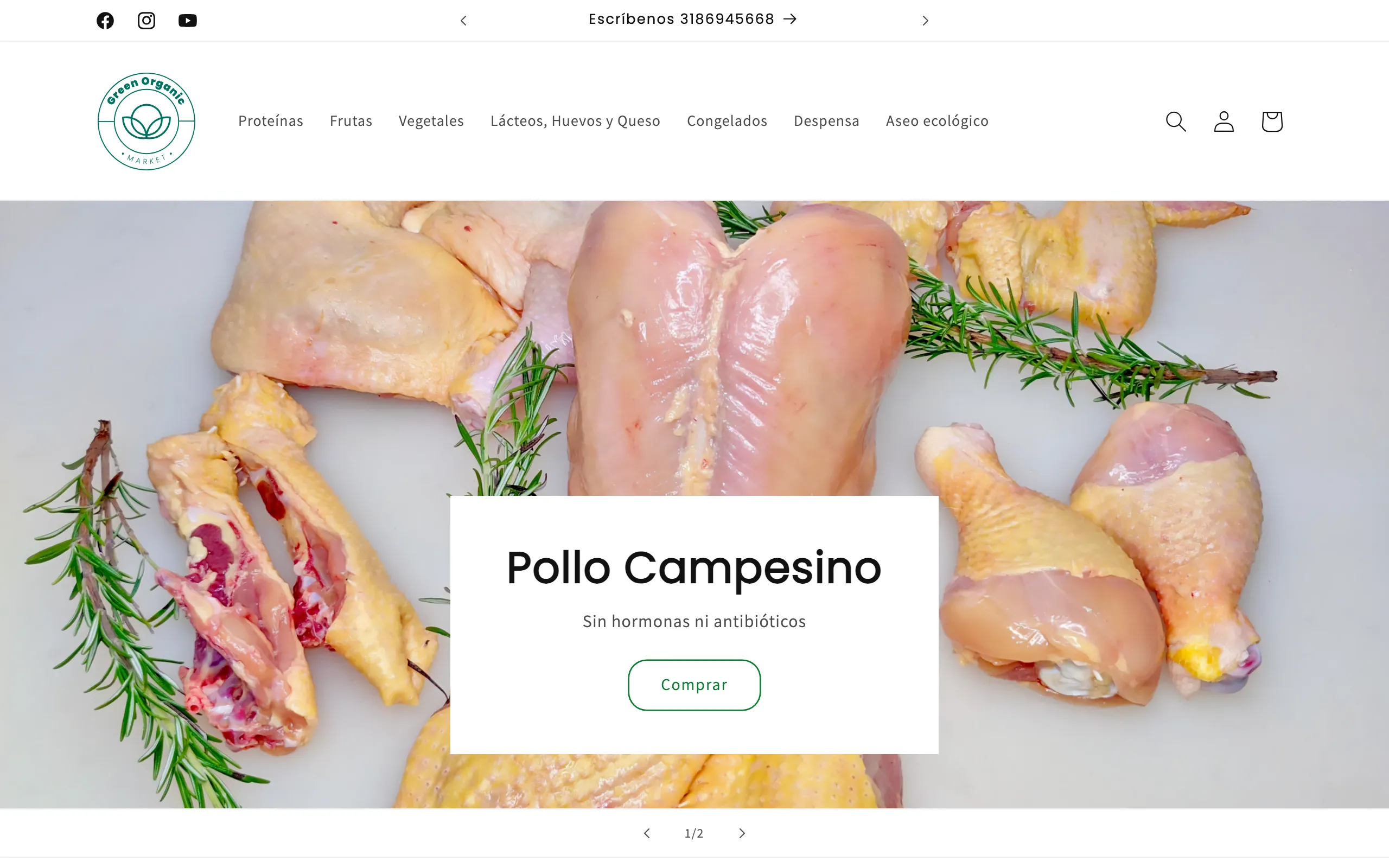 Screenshot of Green Organic Market