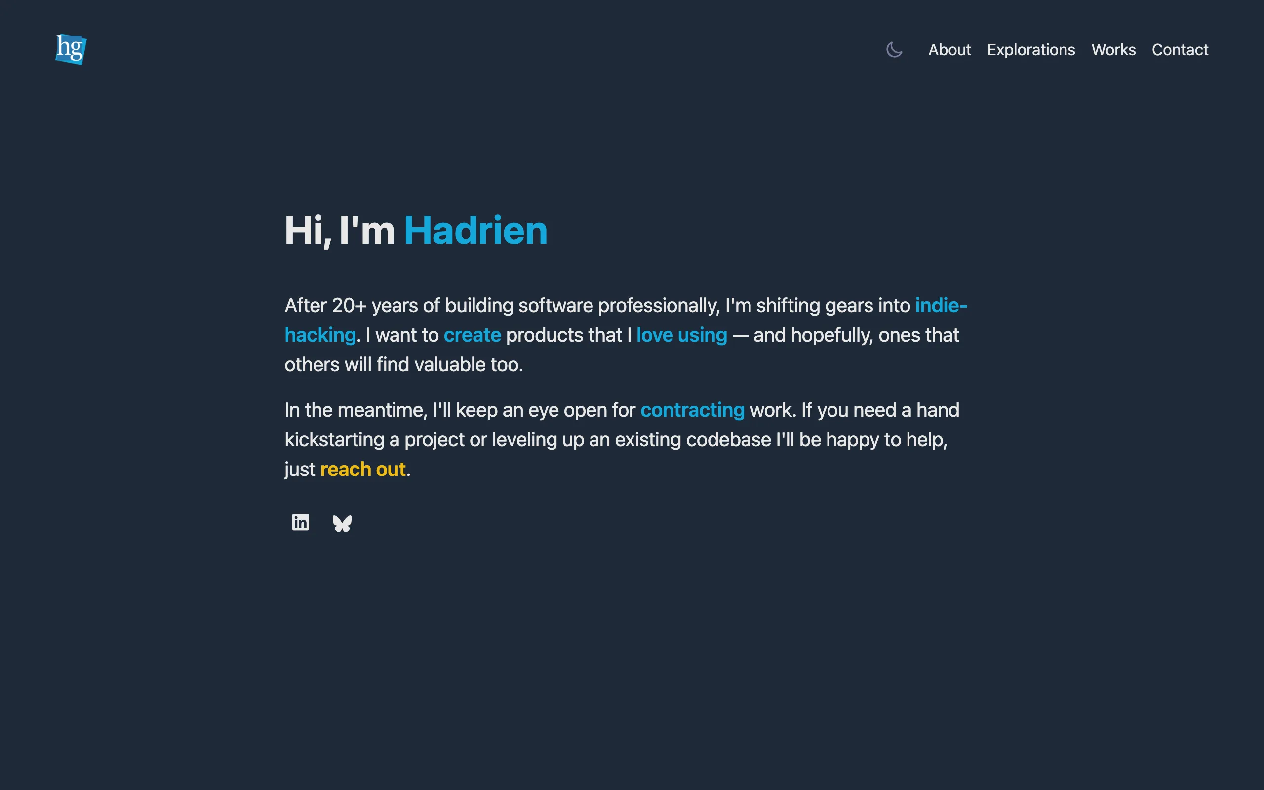 Screenshot of Hadrien Grandry
