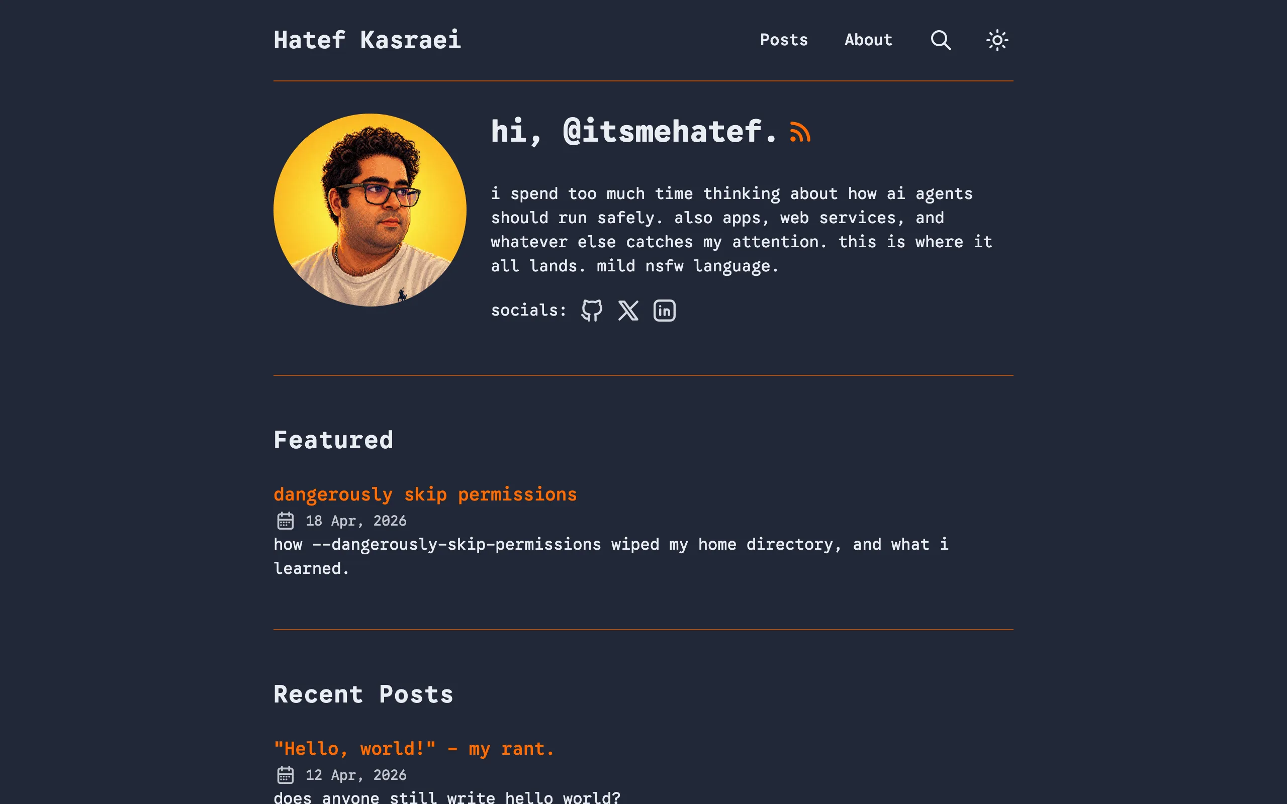 Screenshot of Hatef Kasraei